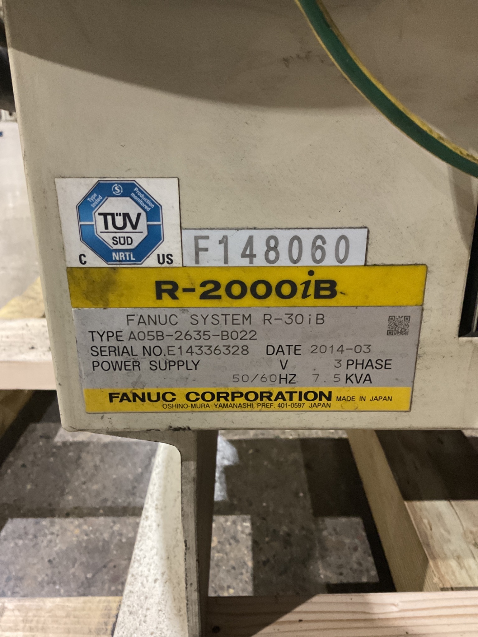 FANUC R-2000iB/210F Complete w/ R-30iB Controls USED 9