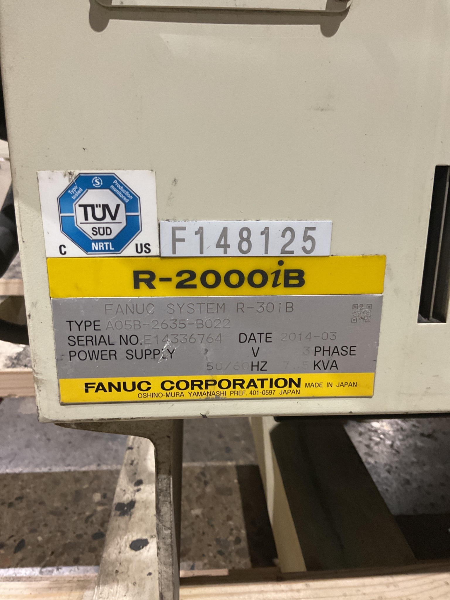 FANUC R-2000iB/210F Complete w/ R-30iB Controls USED 9