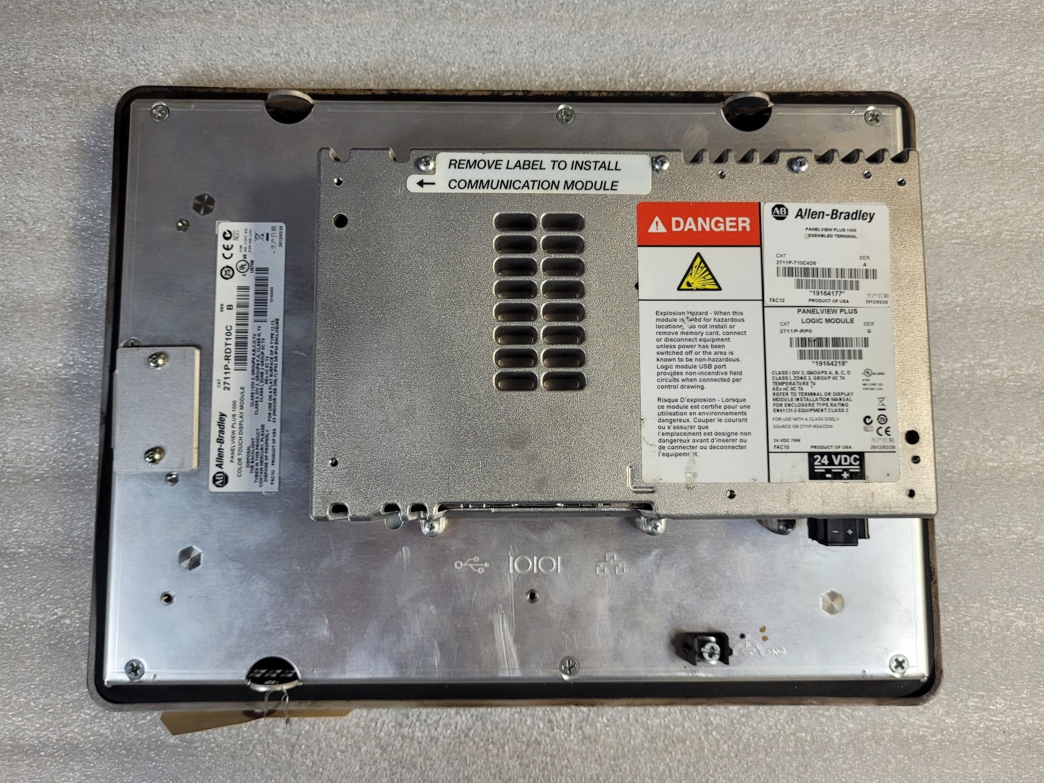 ALLEN BRADLEY 2711P-RDT10C PanelView Plus 1000 USED - Tested 1