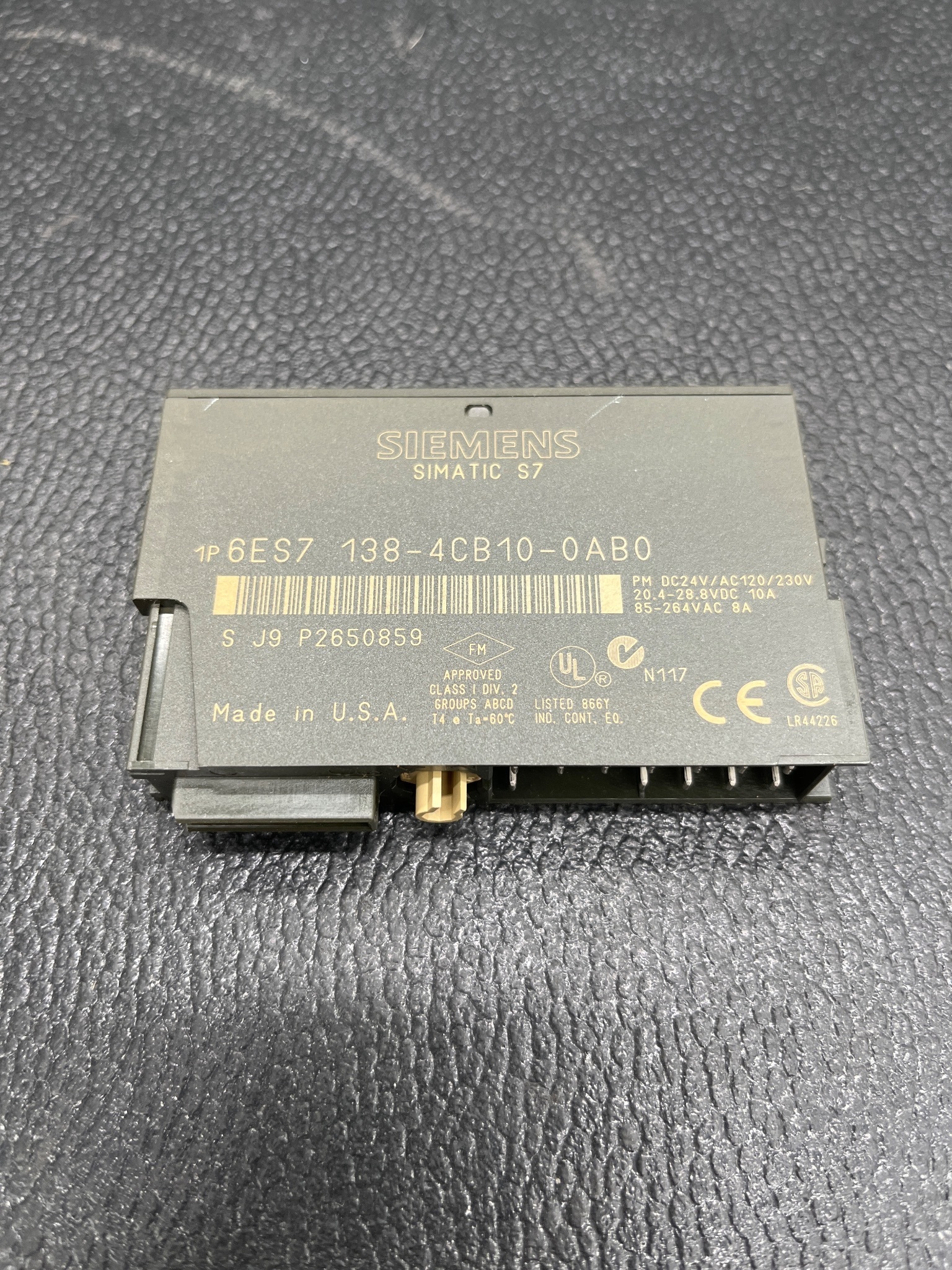 SIEMENS 6ES7 138-4CB10-0AB0 Power Module USED 0
