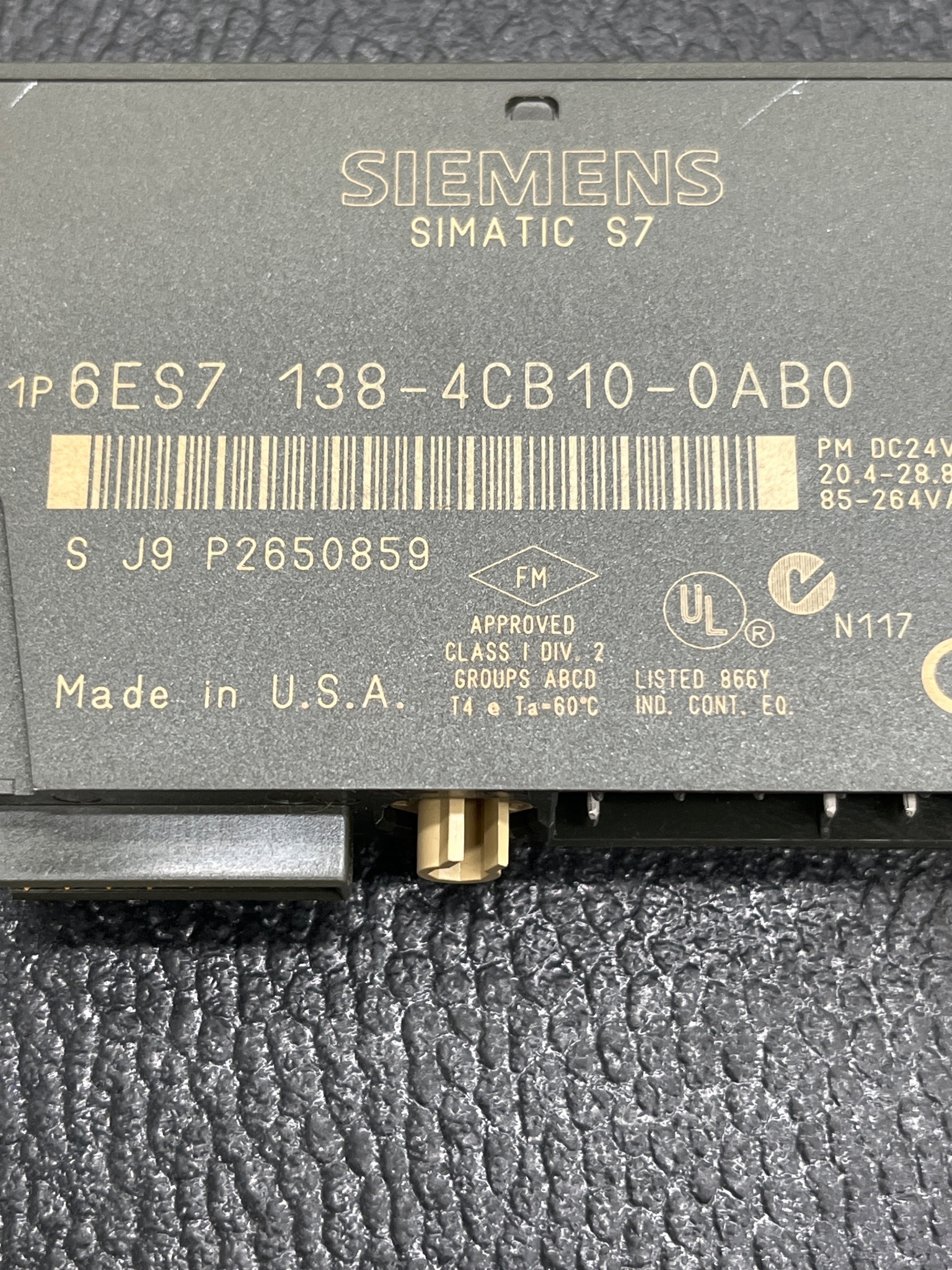 SIEMENS 6ES7 138-4CB10-0AB0 Power Module USED 4