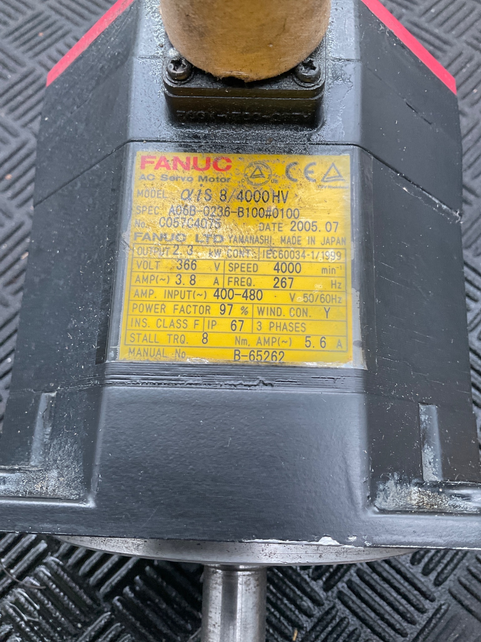 FANUC A06B-0236-B100#0100 aiS 8/4000HV Servo Motor USED 1