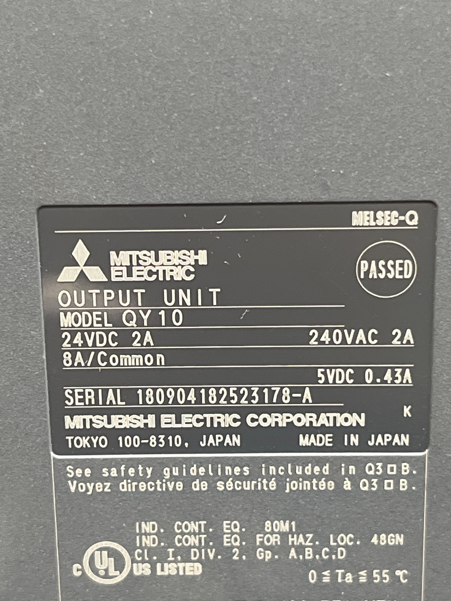 MITSUBISHI ELECTRIC QY10 Digital Output Module USED 2