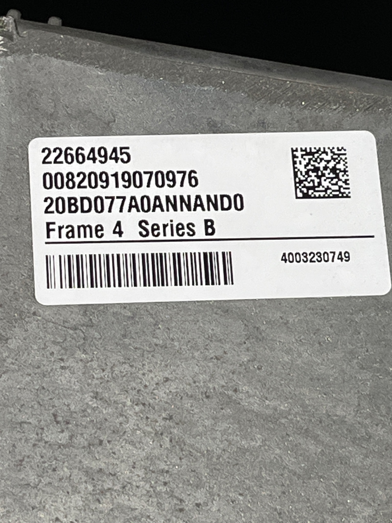 ALLEN BRADLEY 20B-D077A0ANNAND0 PowerFlex 700 AC Drive USED 5