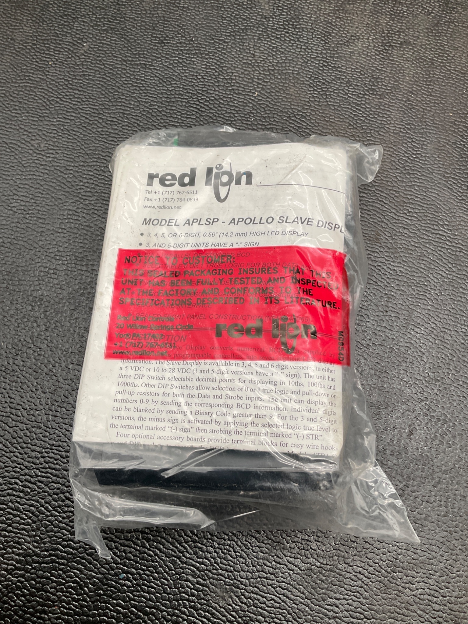 RED LION APLSP6B0 PANEL METER NEW 1