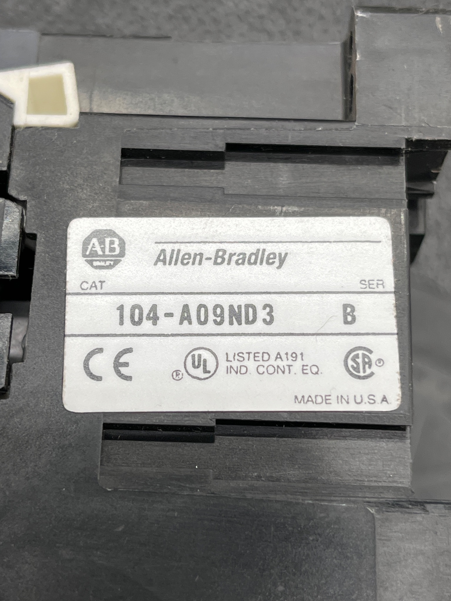 ALLEN BRADLEY 100-A09ND3 + 193-BSB22B Contactor & Overload Relay USED 6