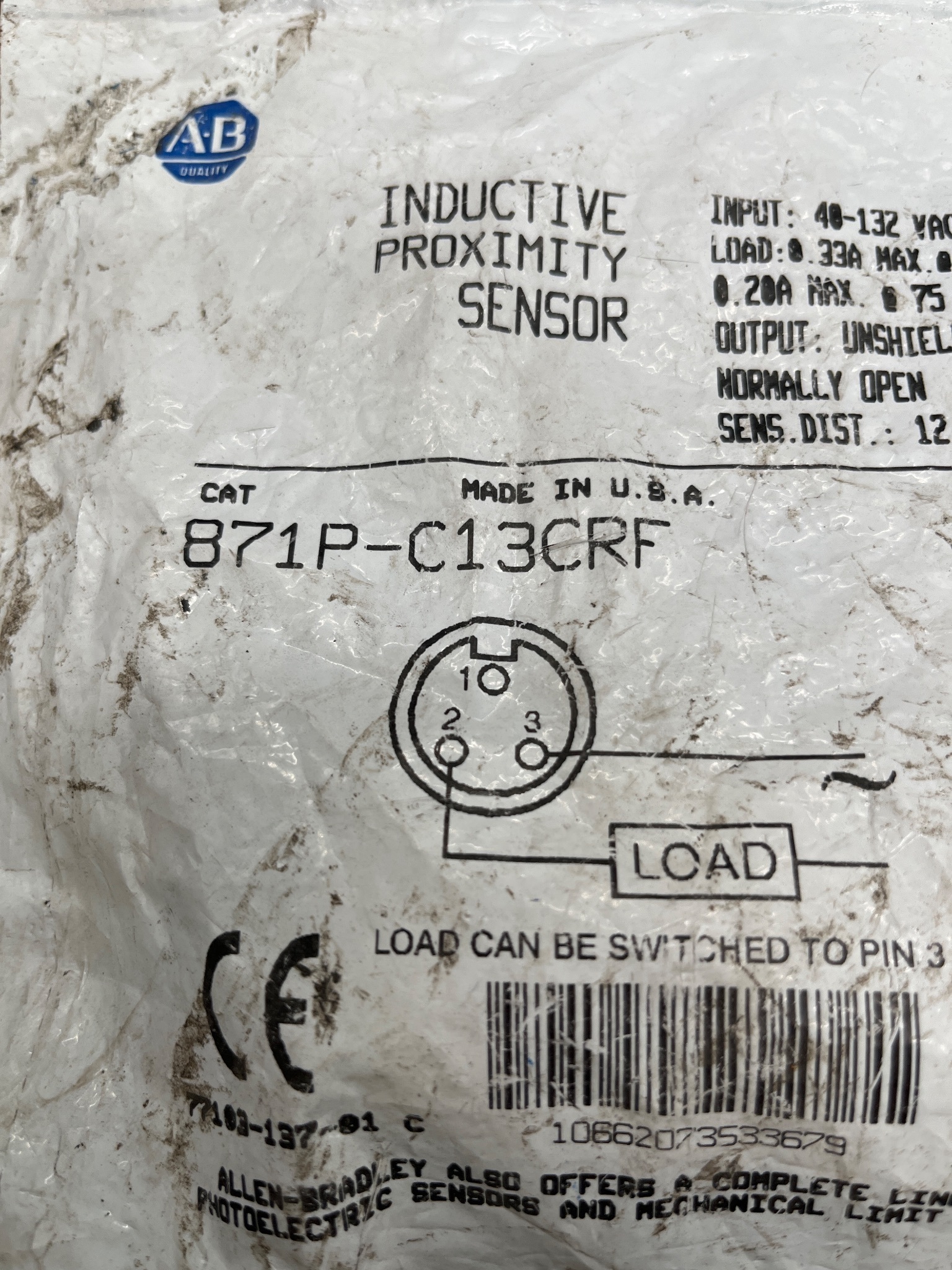 ALLEN BRADLEY 871P-C13CRF Proximity Sensor NEW 2