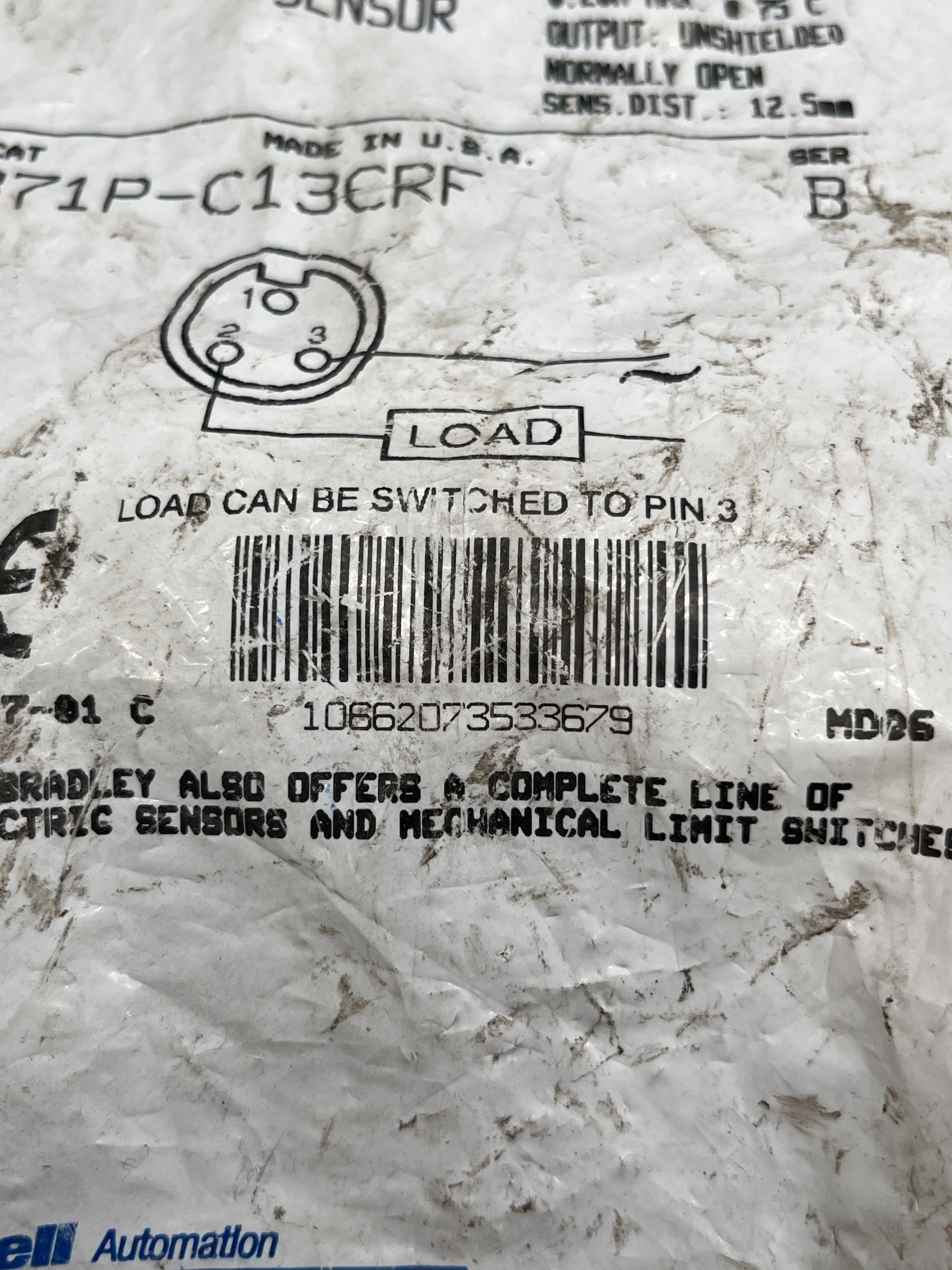 ALLEN BRADLEY 871P-C13CRF Proximity Sensor NEW 3