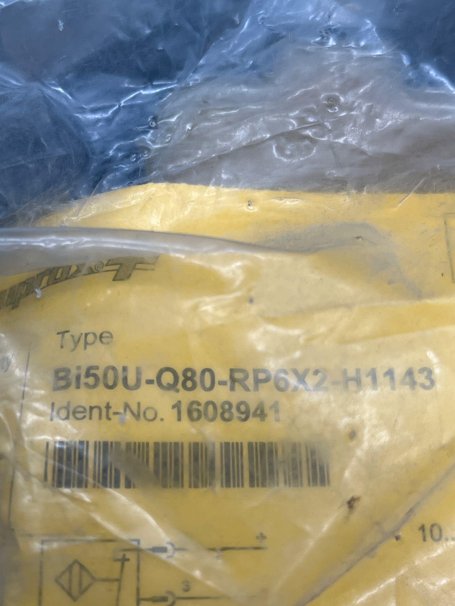 TURCK 1608941 Bi50U-Q80-RP6X2-H1143 Inductive Proximity Sensor NEW 1