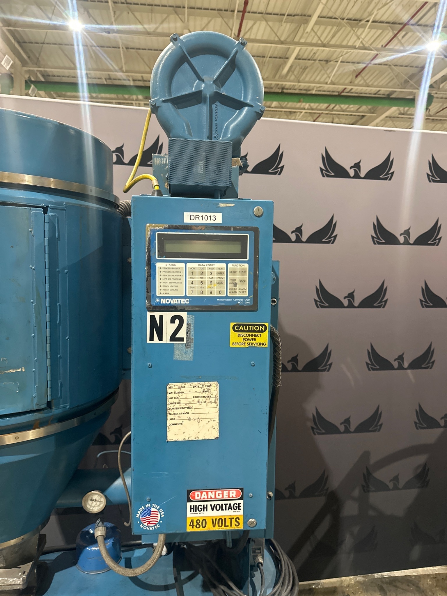 NOVATEC MDM-50 Desiccant Dryer w/ 200lb Hopper USED 3