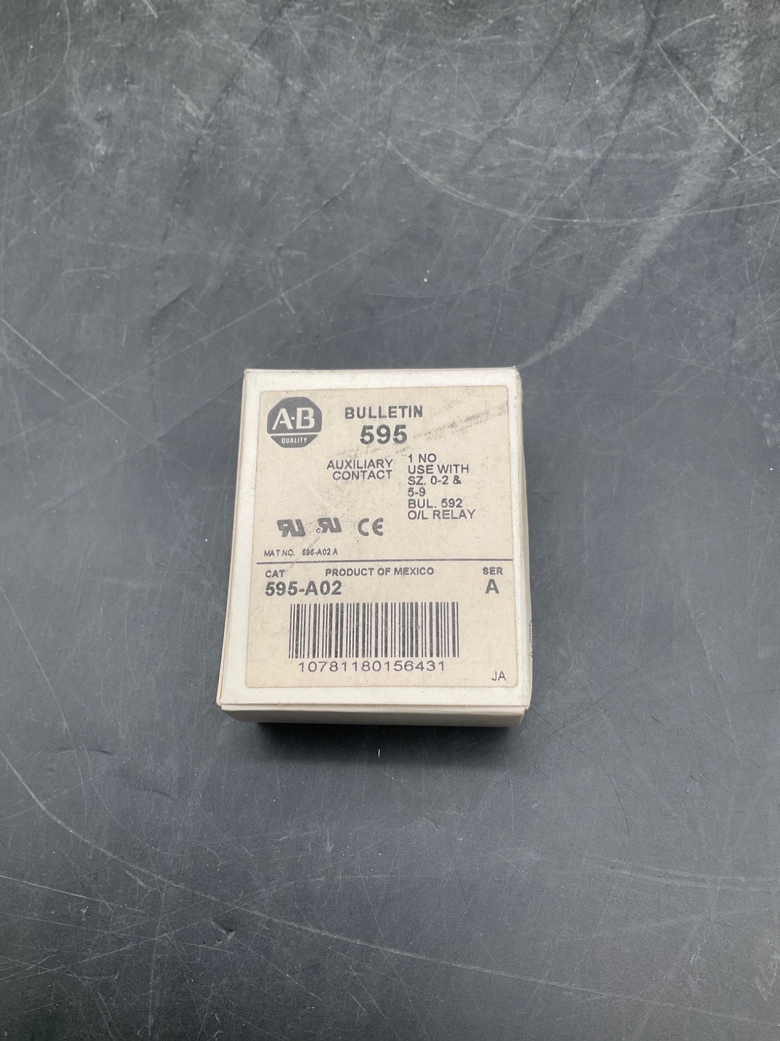 ALLEN BRADLEY 595-A02 Auxiliary Contact NEW 0