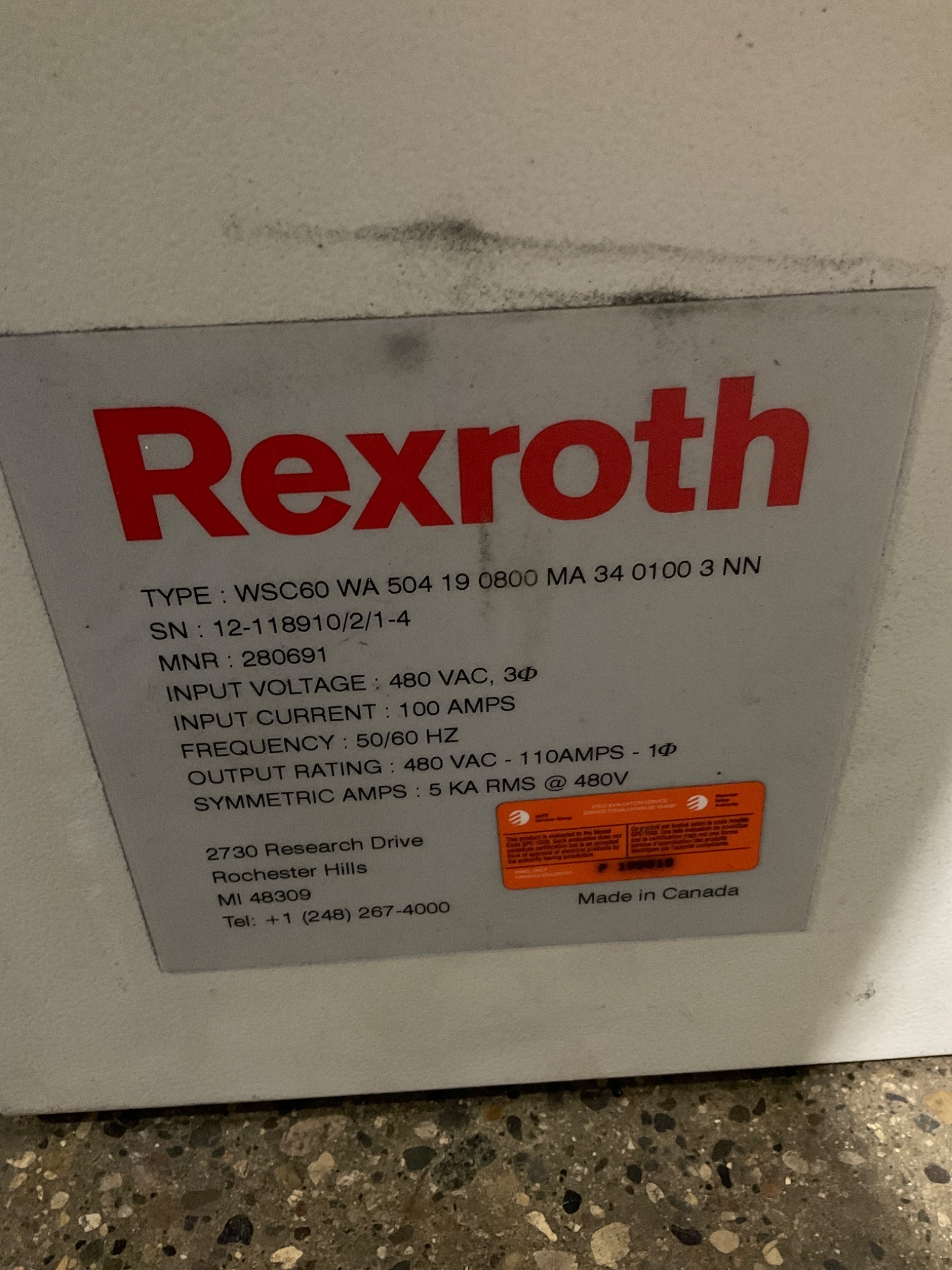 BOSCH REXROTH 280691 Weld Controller USED 6