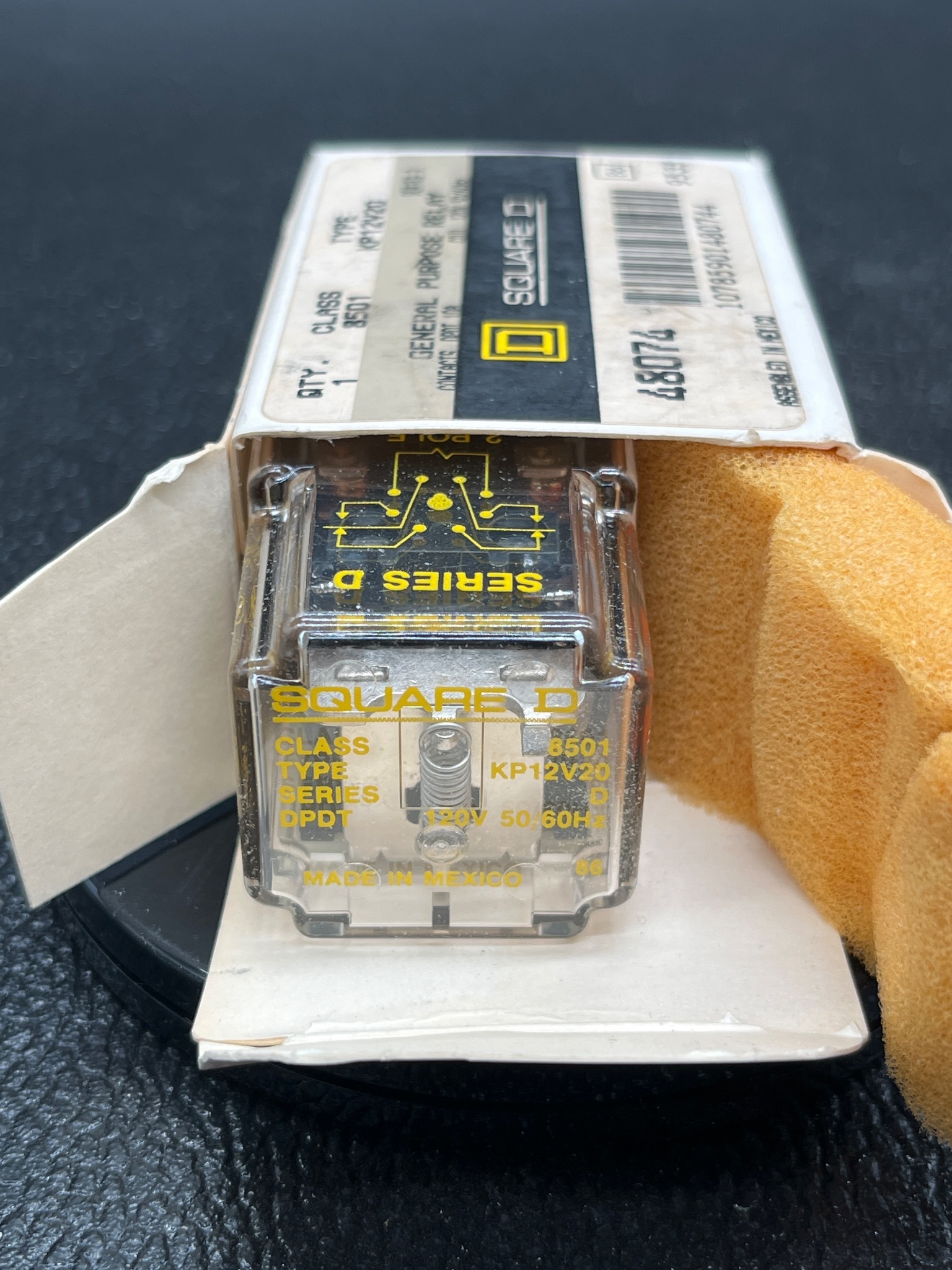 SQUARE D 8501KP12V20 Plug-In Relay NEW 5
