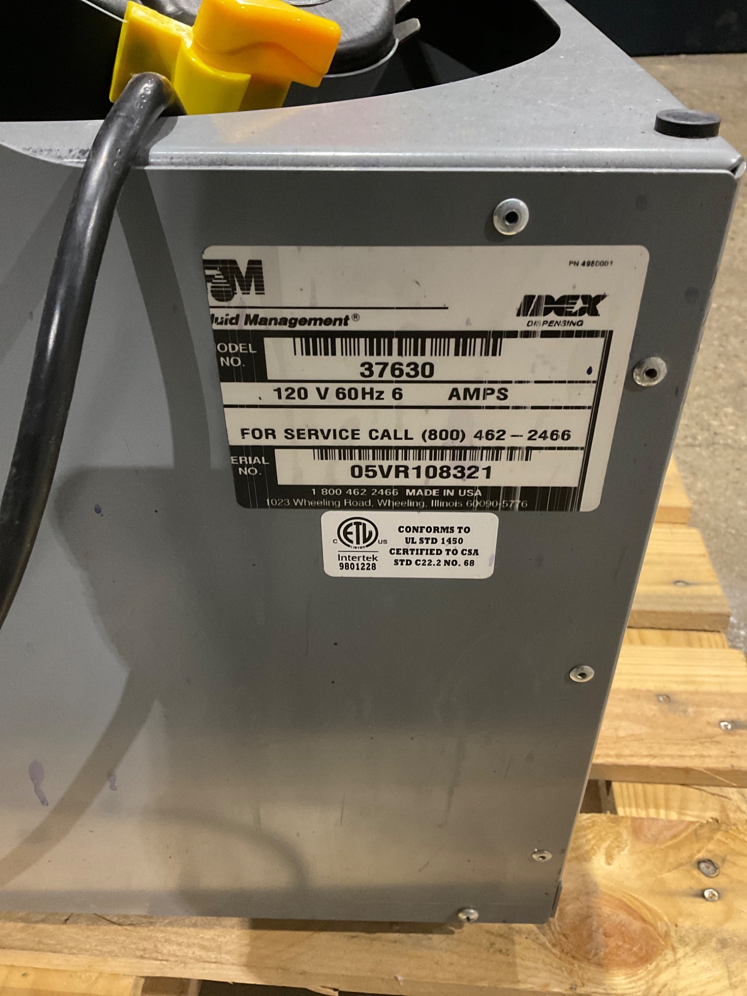 FLUID MANAGEMENT 37258 VR1+ Mixer 120V 60Hz 6A USED 5