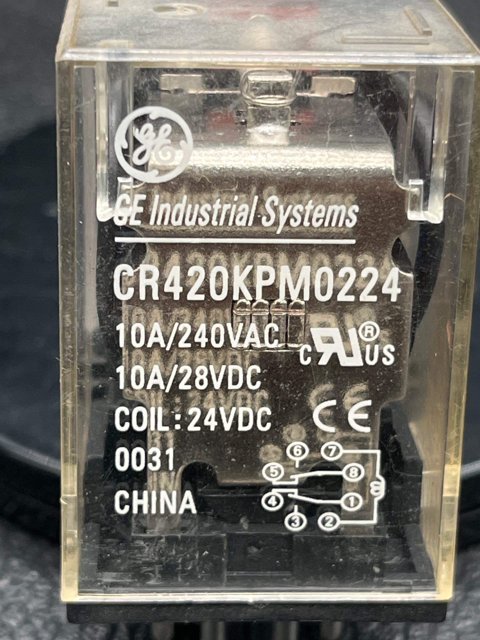 GENERAL ELECTRIC CR420KPM0224 Control Relay 24VDC USED 0