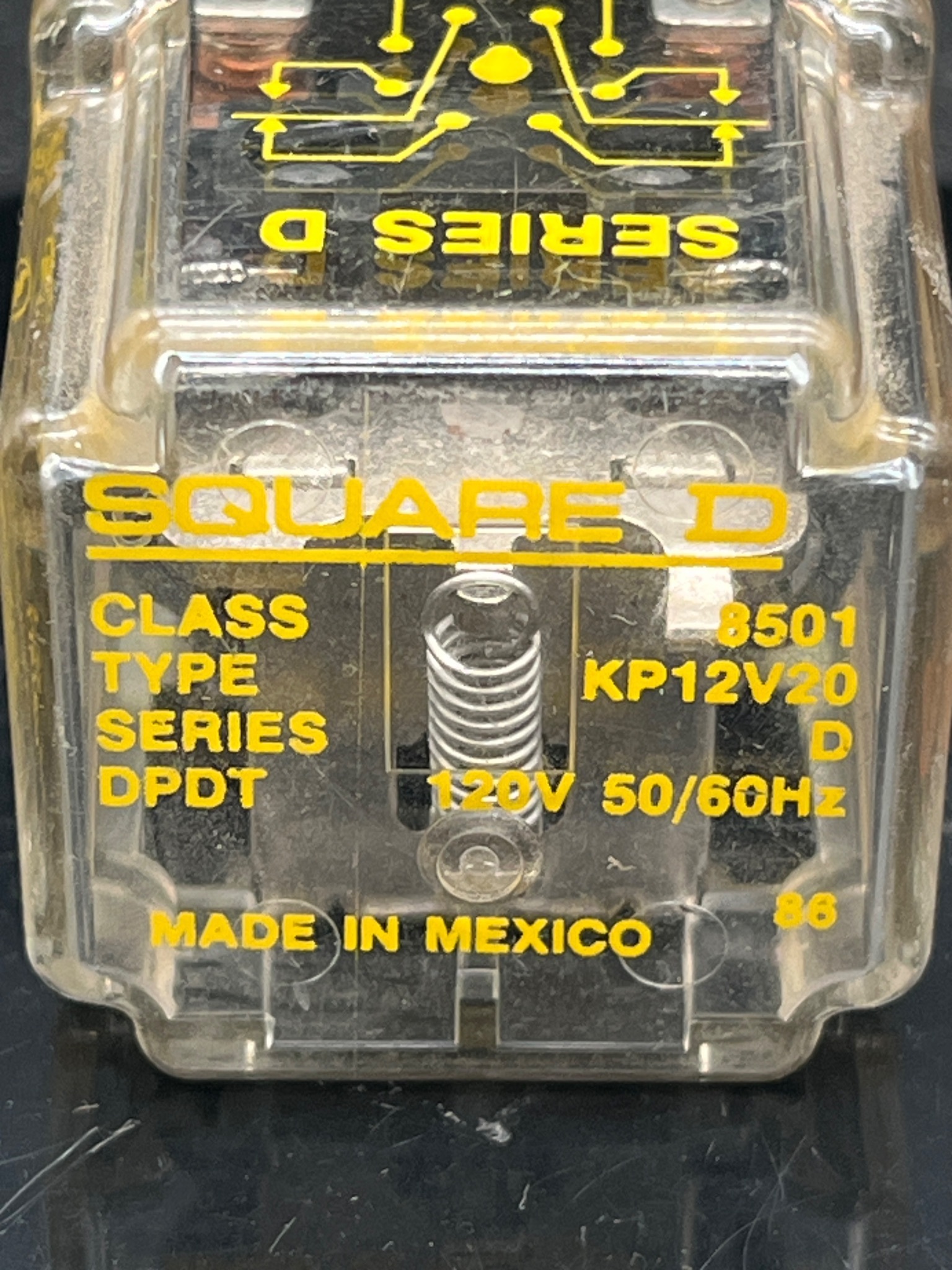 SQUARE D 8501KP12V20 Control Relay USED 3