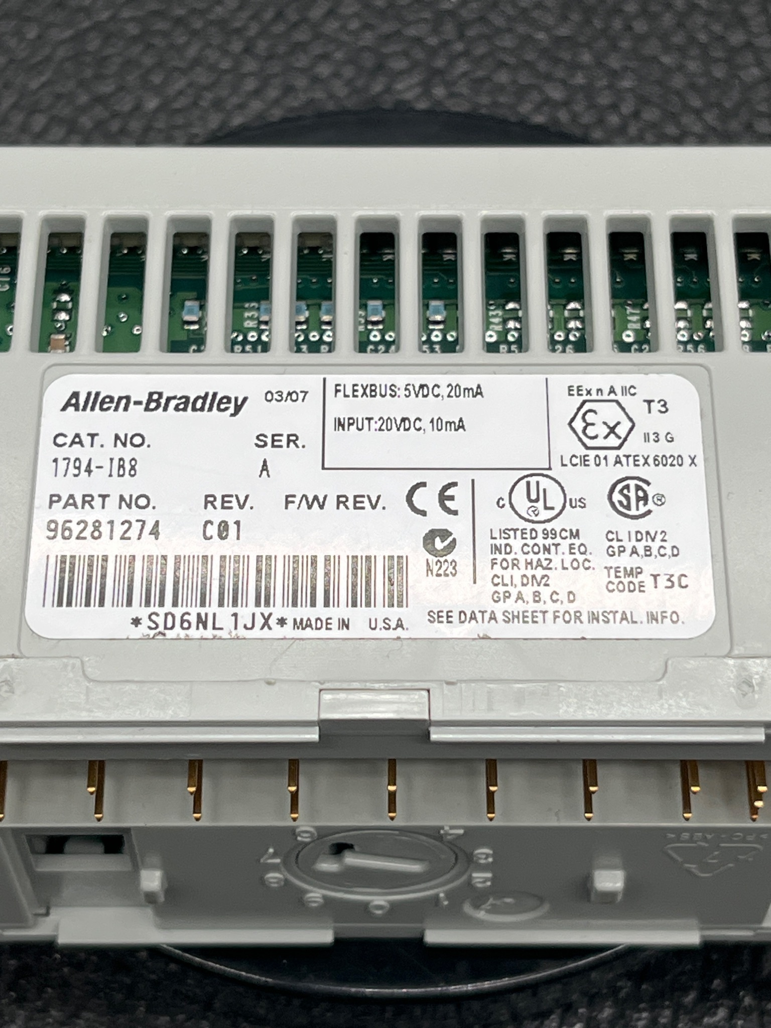 ALLEN BRADLEY 1794-IB8 Flex I/O Digital Input Module USED 4