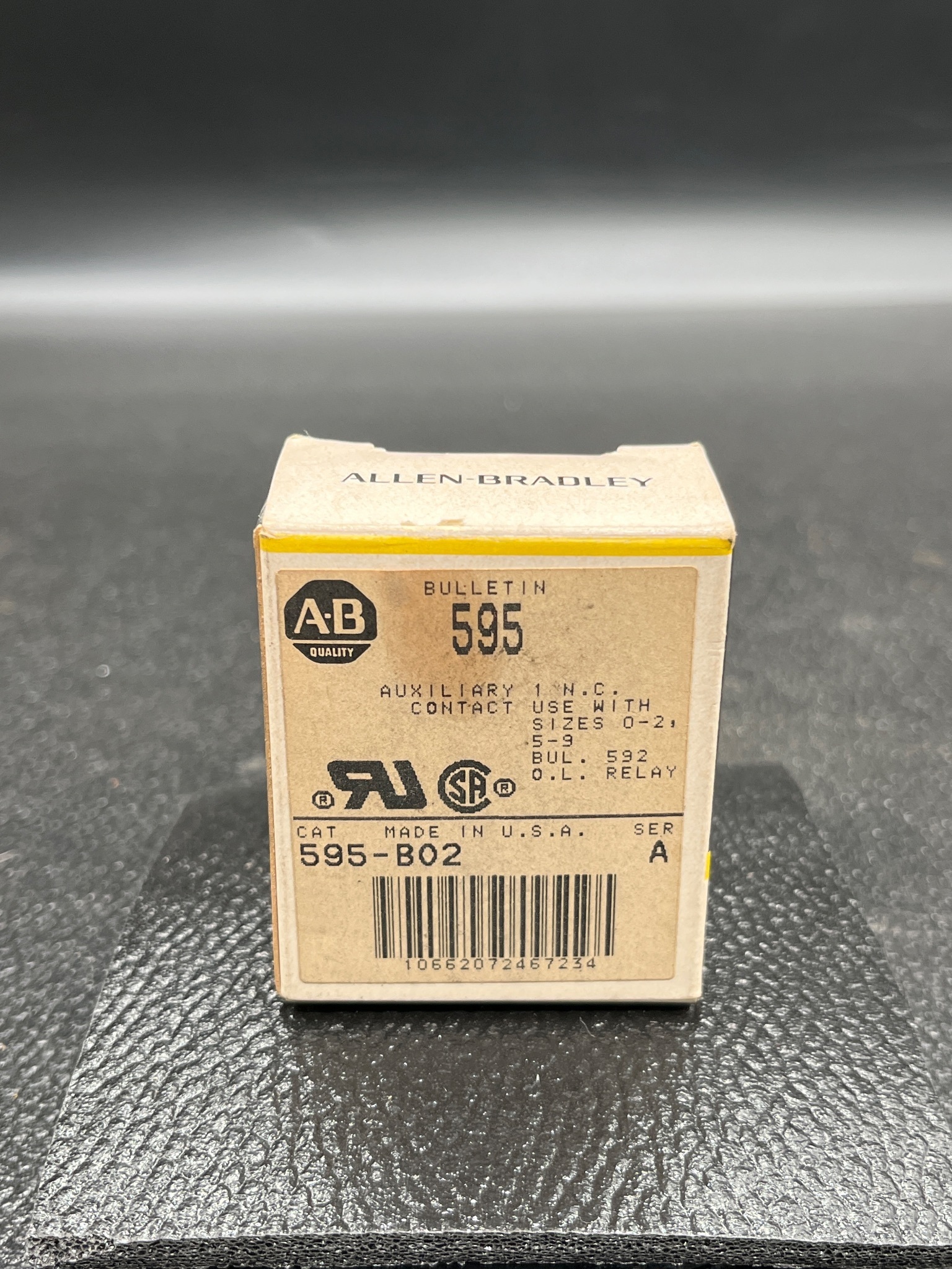 ALLEN BRADLEY 595-B02 Auxiliary Contact 1 N.C. NEW 0