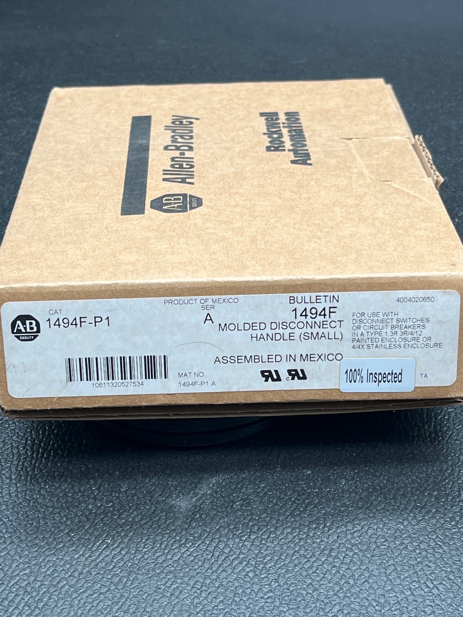 ALLEN BRADLEY 1494F-P1 Molded Disconnect Handle Series A NEW 4