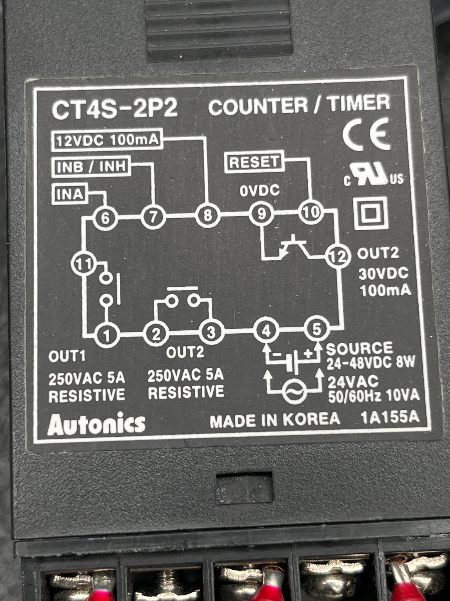 AUTONICS CT4S-2P2 Counter/Timer Module USED 4