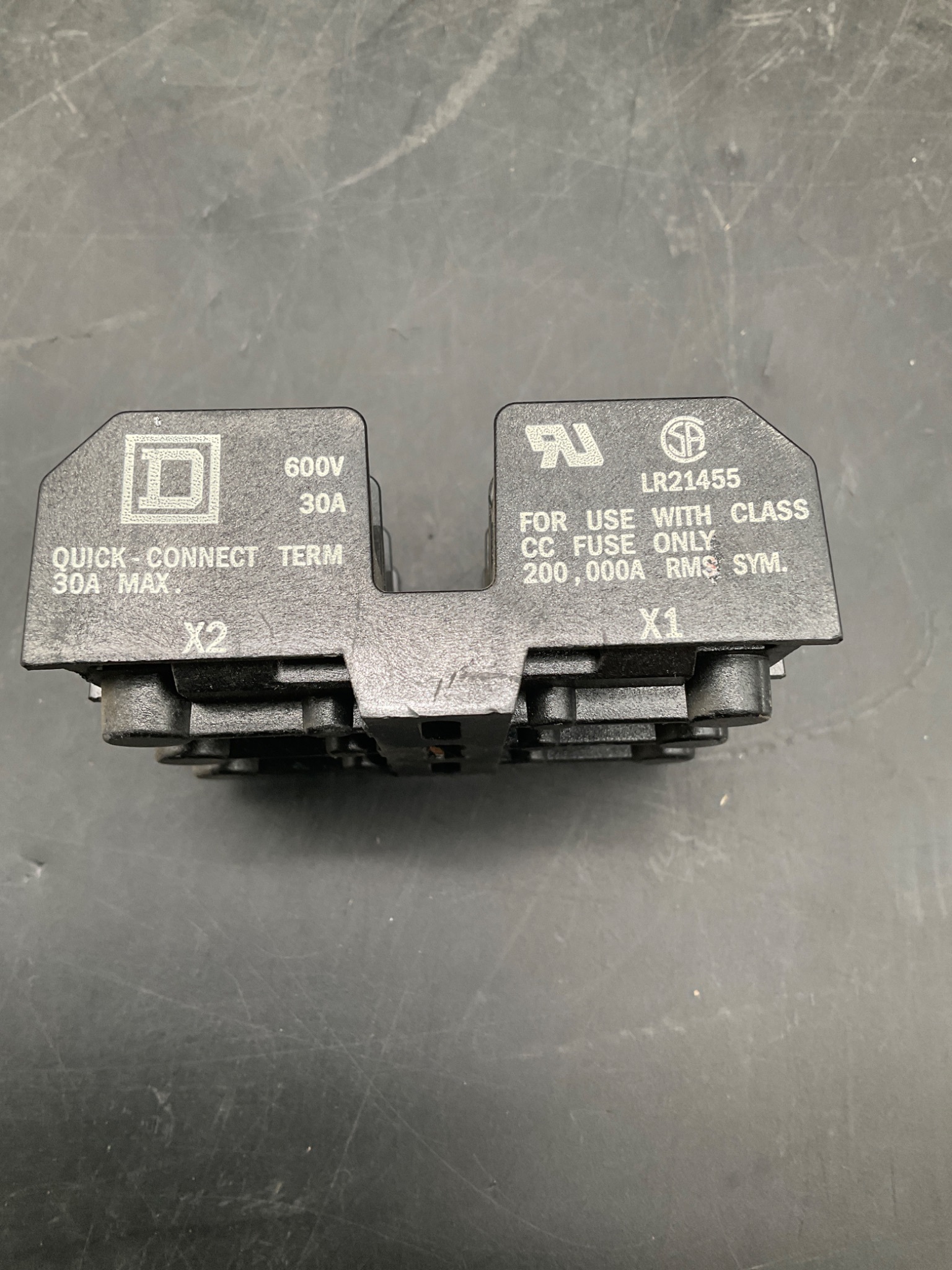 SQUARE D LR21455 3-Pole Fuse Holder USED 3