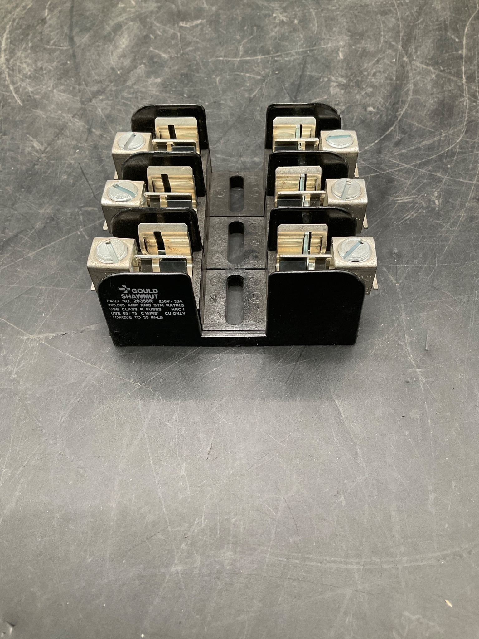 GOULD SHAWMUT 20358R 3-Pole Fuse Holder USED 0