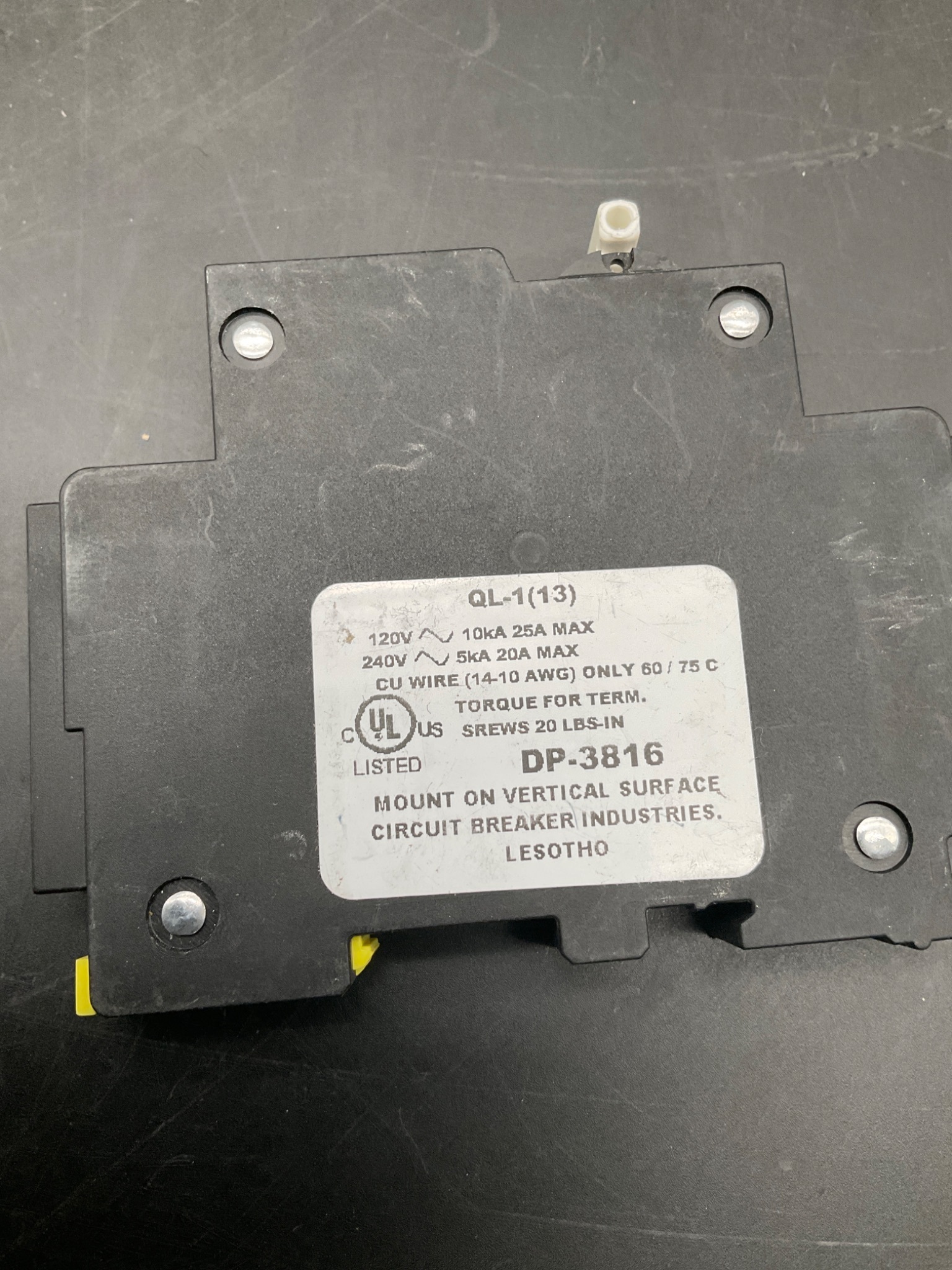 1-Pole Circuit Breaker 120V 10kA USED 2