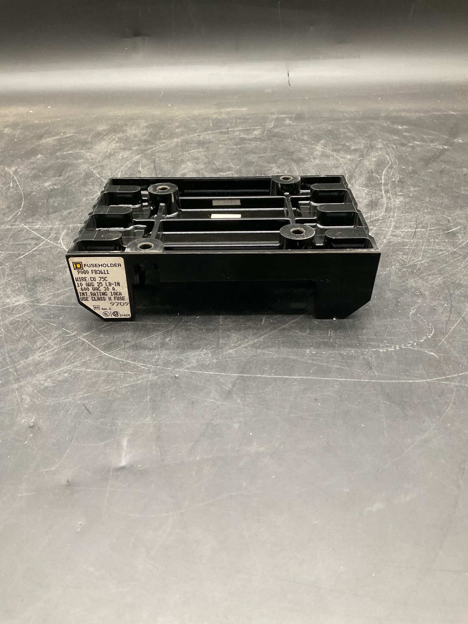 SQUARE D 9080FB3611 3-Pole Fuse Holder USED 1