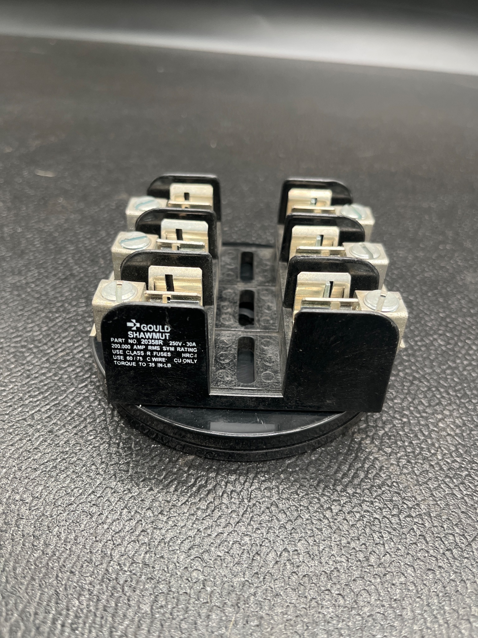 GOULD SHAWMUT 20358R 3-Pole Fuse Holder USED 2