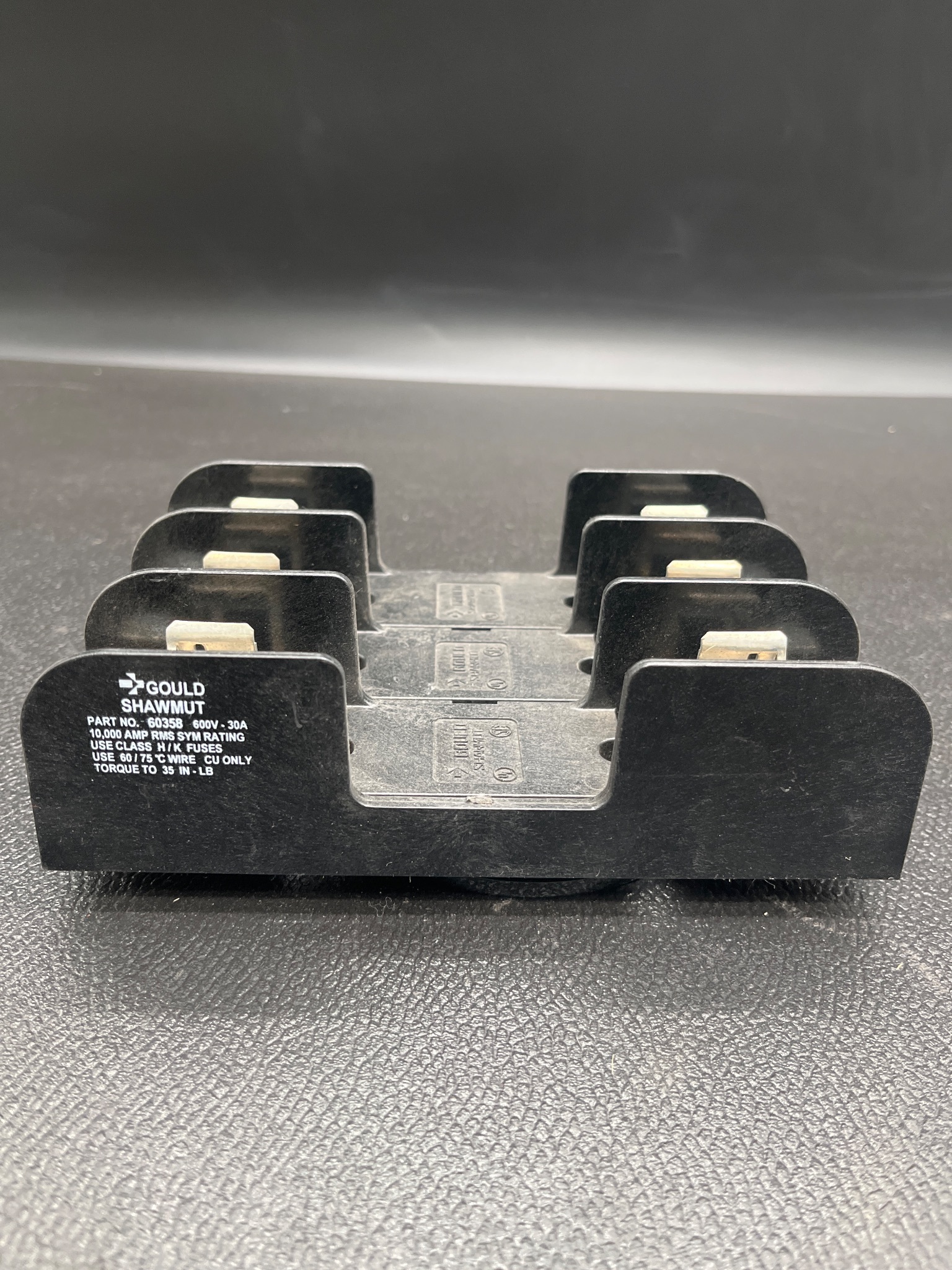 GOULD SHAWMUT 60358 3-Pole Fuse Holder USED 2