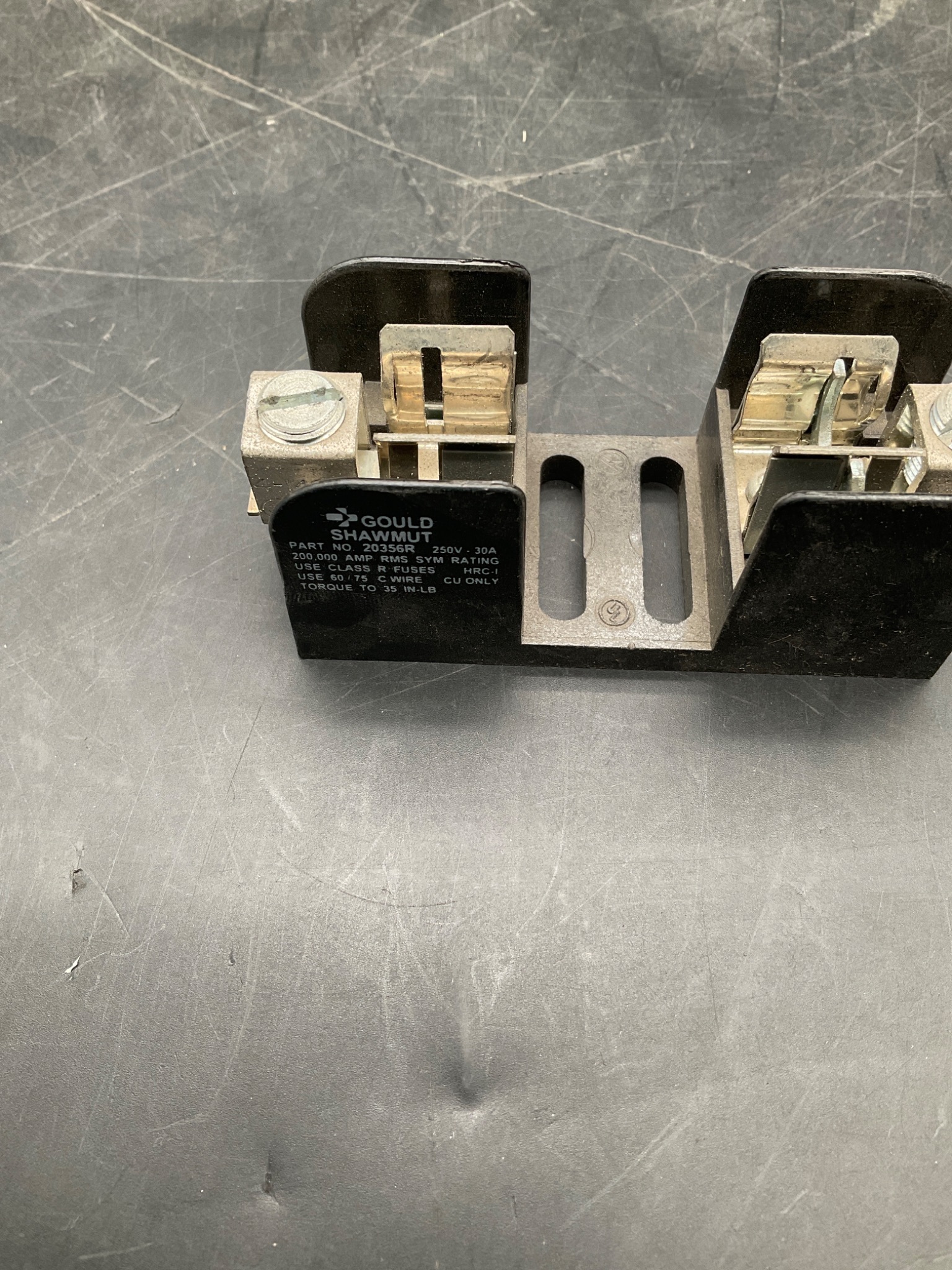 GOULD SHAWMUT 20356R 1-Pole Fuse Holder USED 2