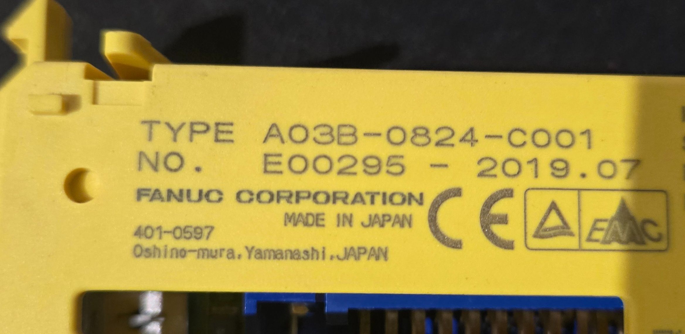 FANUC A03B-0824-C001 I/O MODULE USED 1