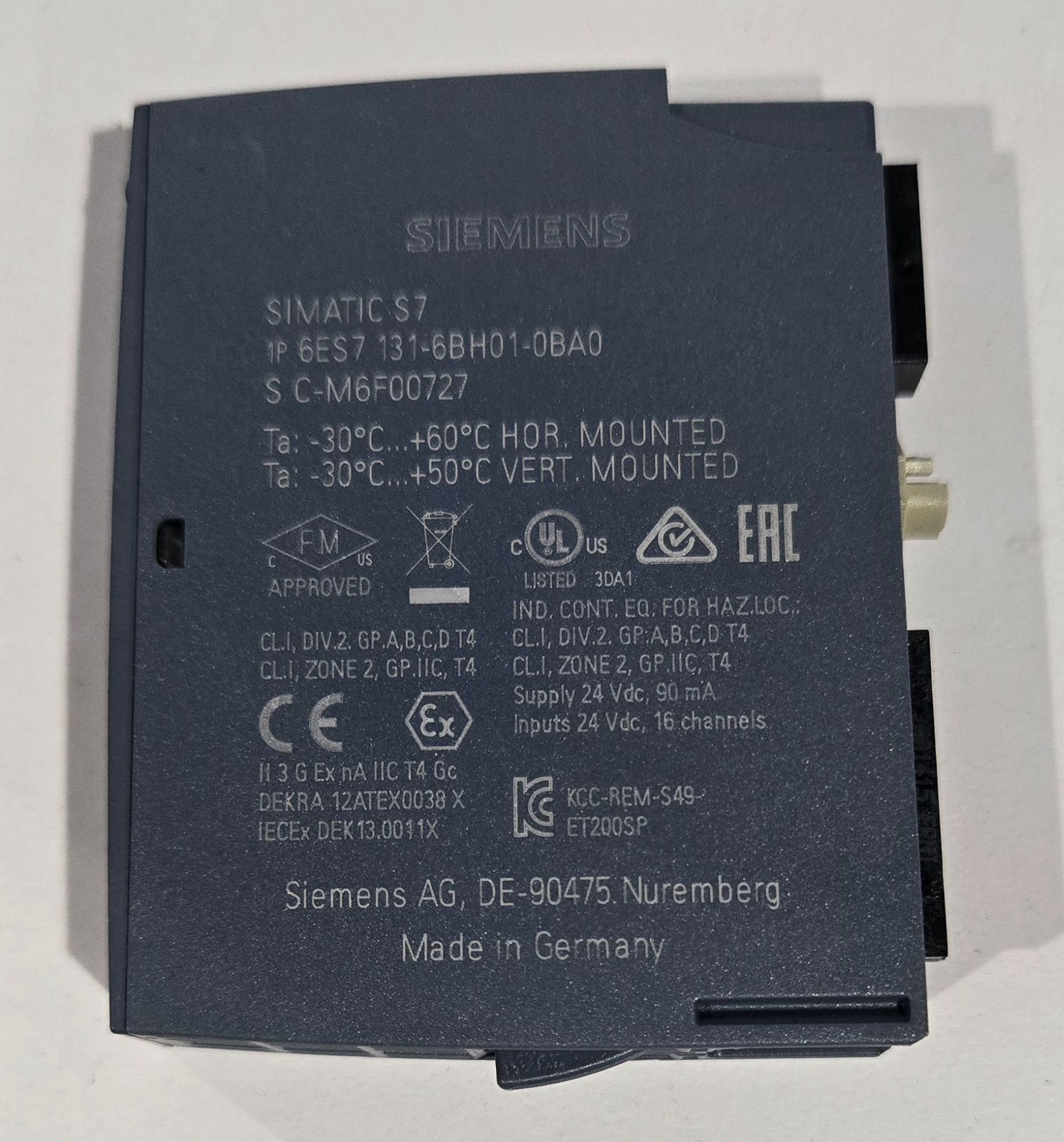 SIEMENS 6ES7 131-6BH01-0BA0 SIMATIC S7 Digital Input Module USED 1