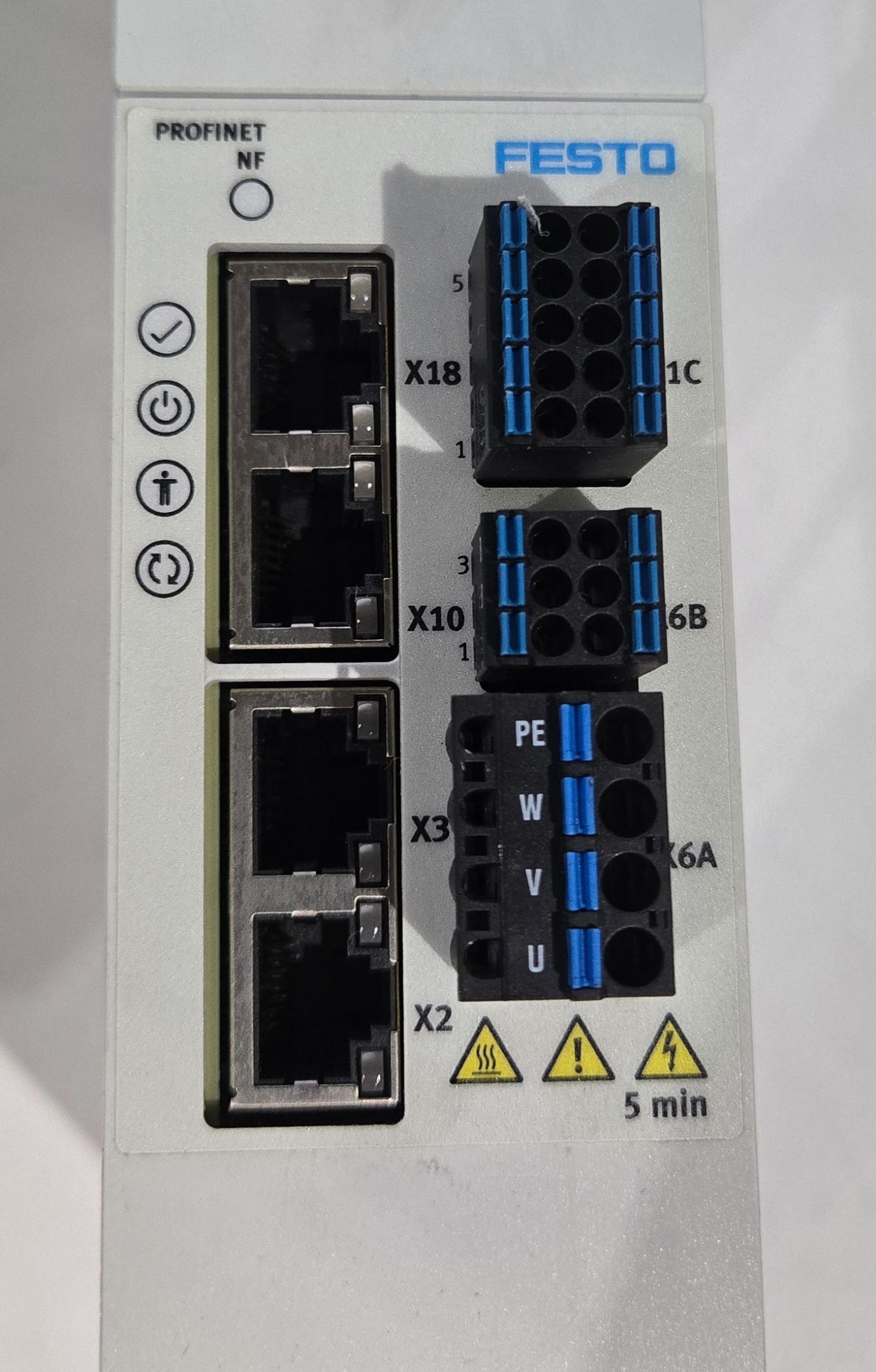 FESTO CMMT-AS-C2-3A-PN-S1 COMPACT SERVO DRIVE PROFINET 3A USED 10