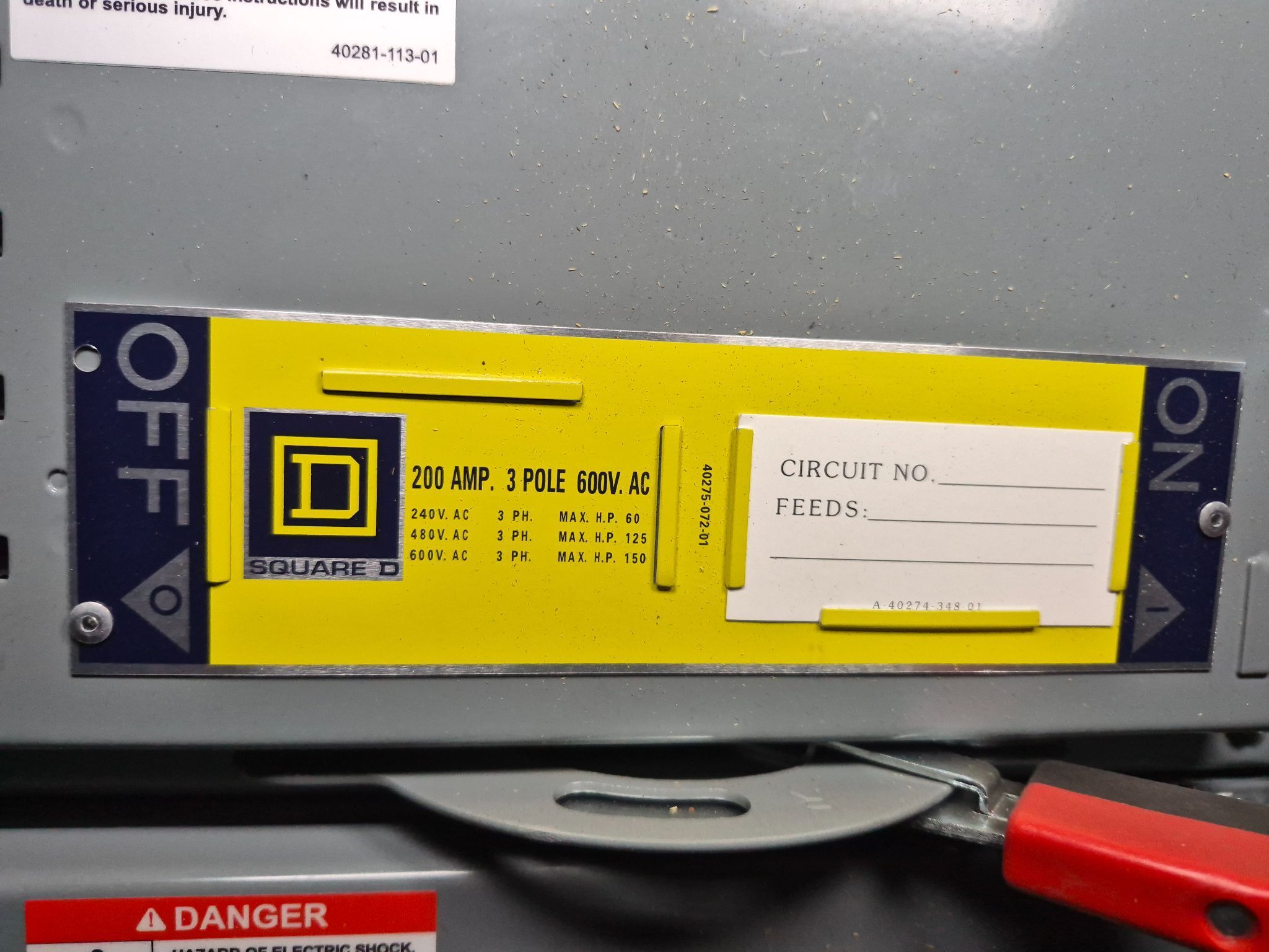 SQUARE D 600A QMB Panelboard 480Y/277V (6X200A) NEW 3