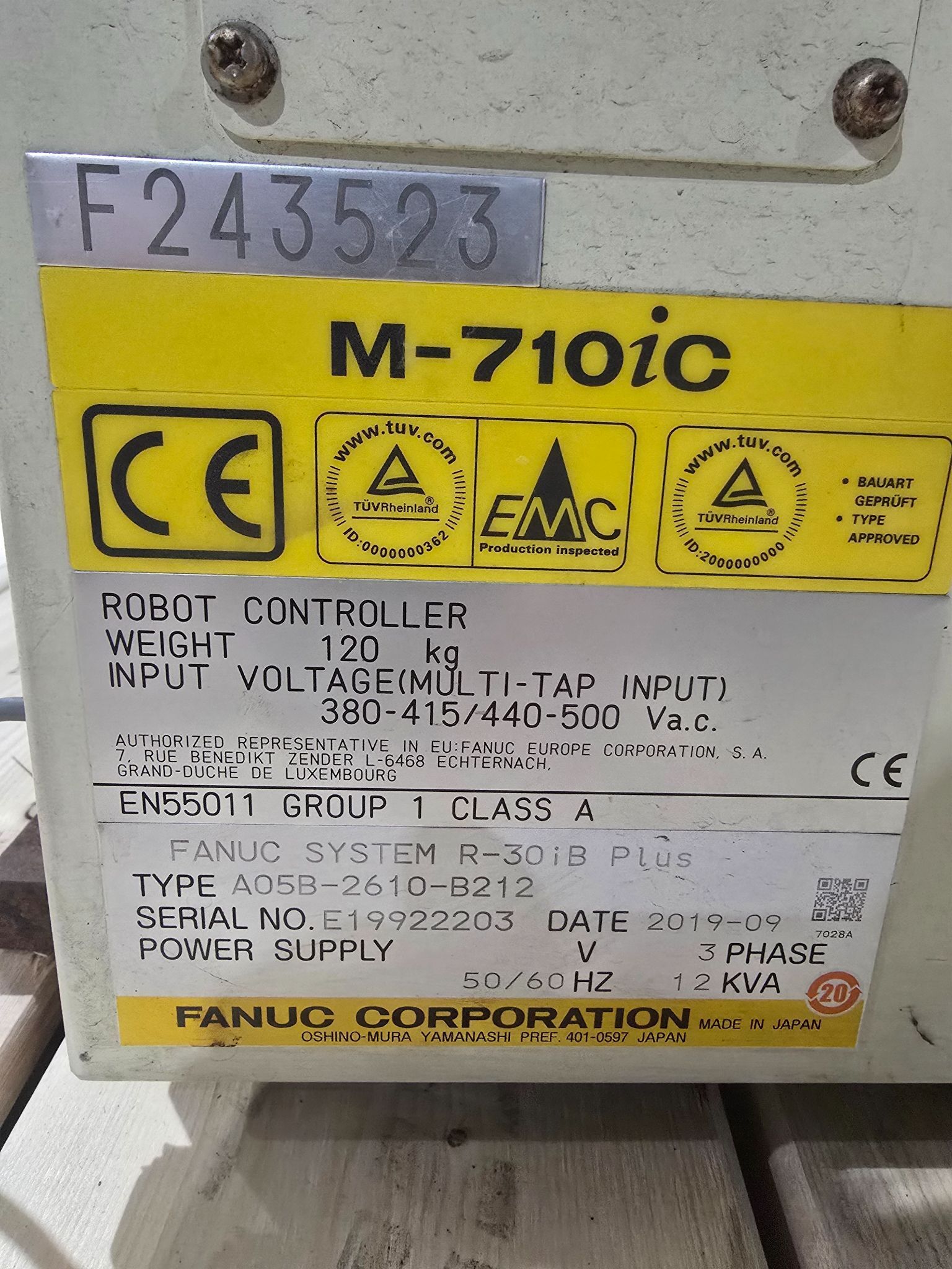 FANUC M-710iC/50 ROBOT ARM & CONTROLLER USED 12