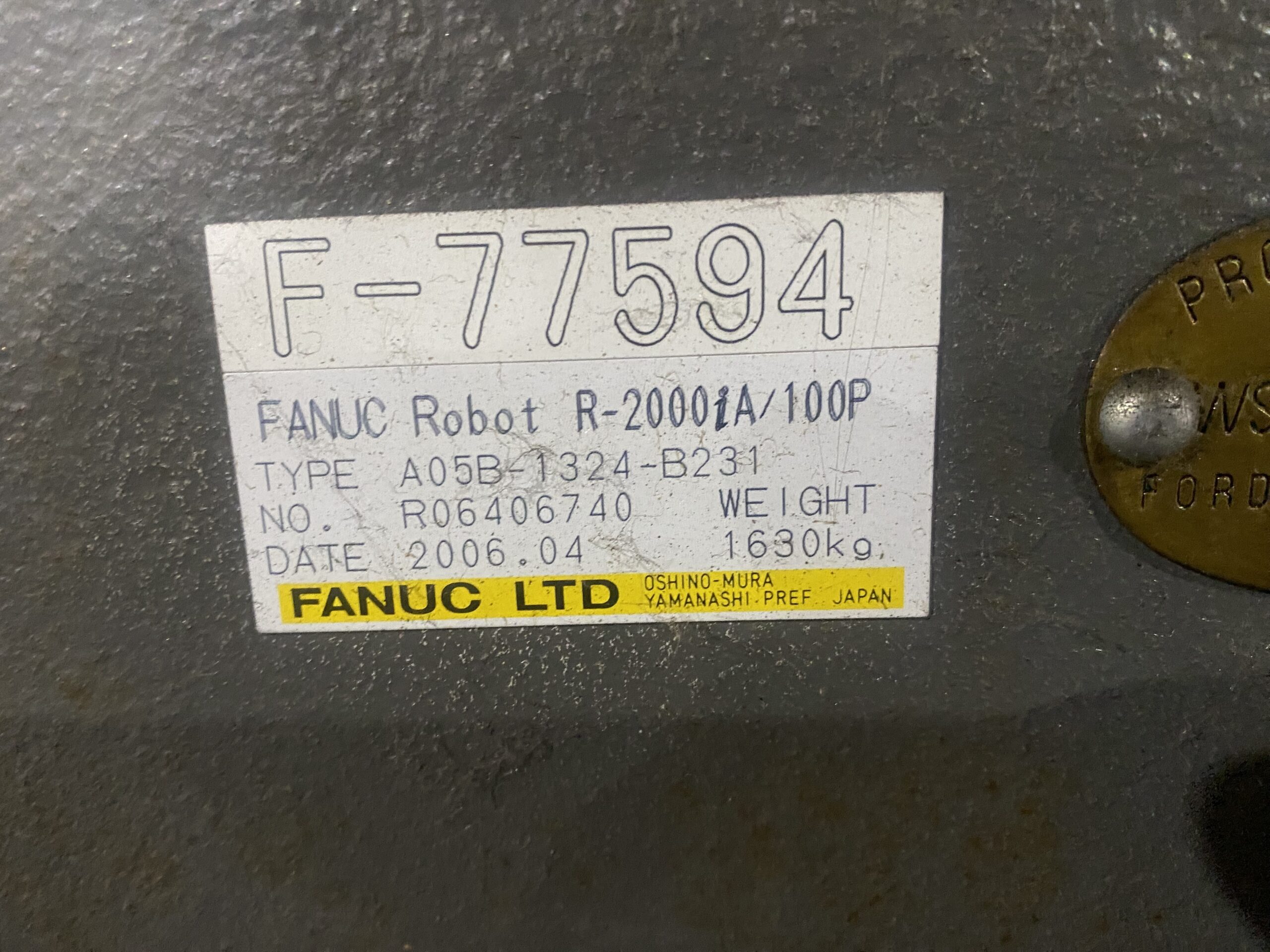 FANUC R-2000iA/100P Robot Arm PARTS ONLY 7