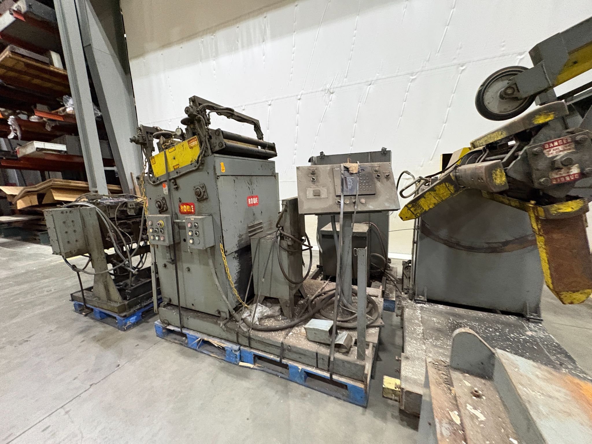 ROWE 7530-DSJ REEL & B-30 FEEDER STRAIGHTENER COMBO USED 9