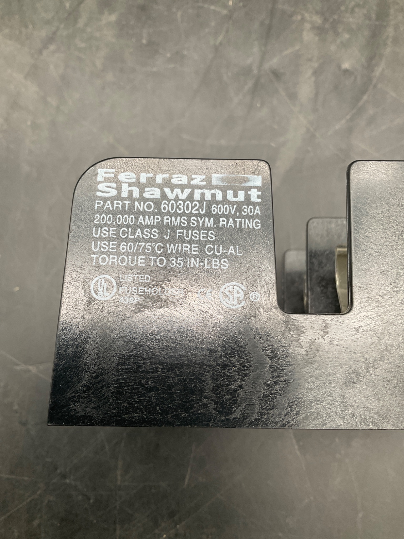 FERRAZ SHAWMUT 60302J Fuse Holder USED 0