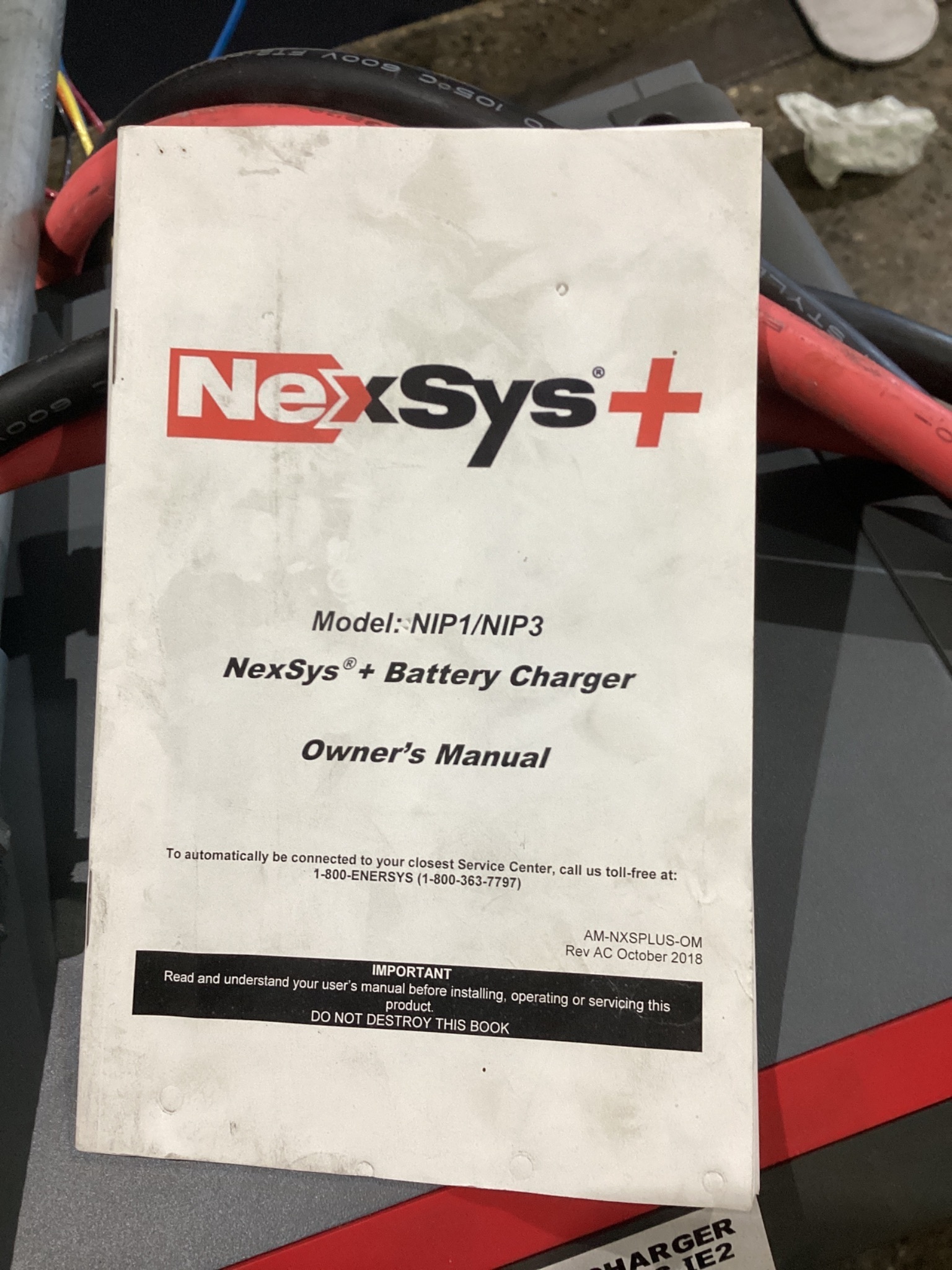 ENERSYS EI3-HL-4YT FORKLIFT BATTERY CHARGER 480V 3PH ENFORCER IMPAQ USED 5