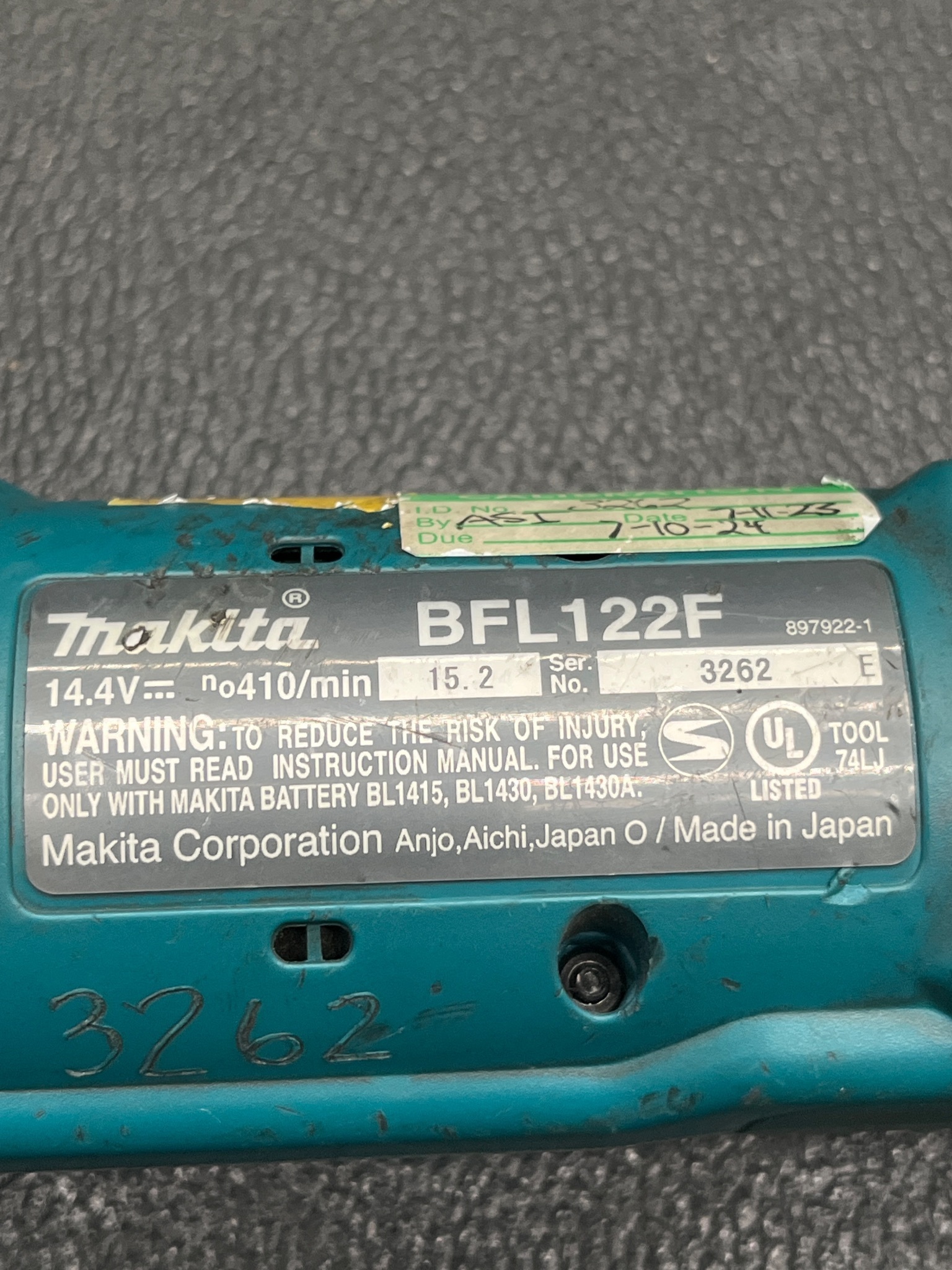 MAKITA BFL122F Right Angle Nut Runner 5-12Nm USED 6