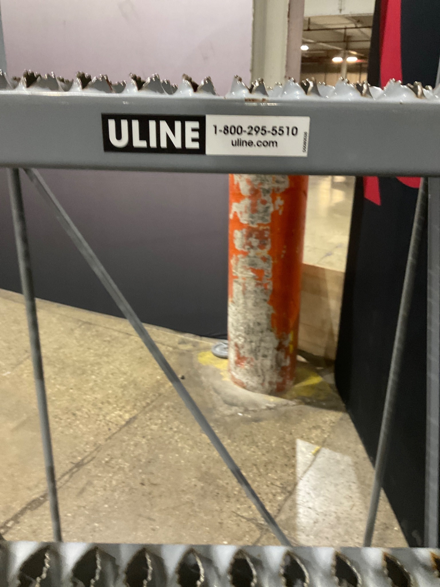 U-LINE 50 DEGREE ROLLING LADDER AND WORK PLATFORM 7 STEP USED 6