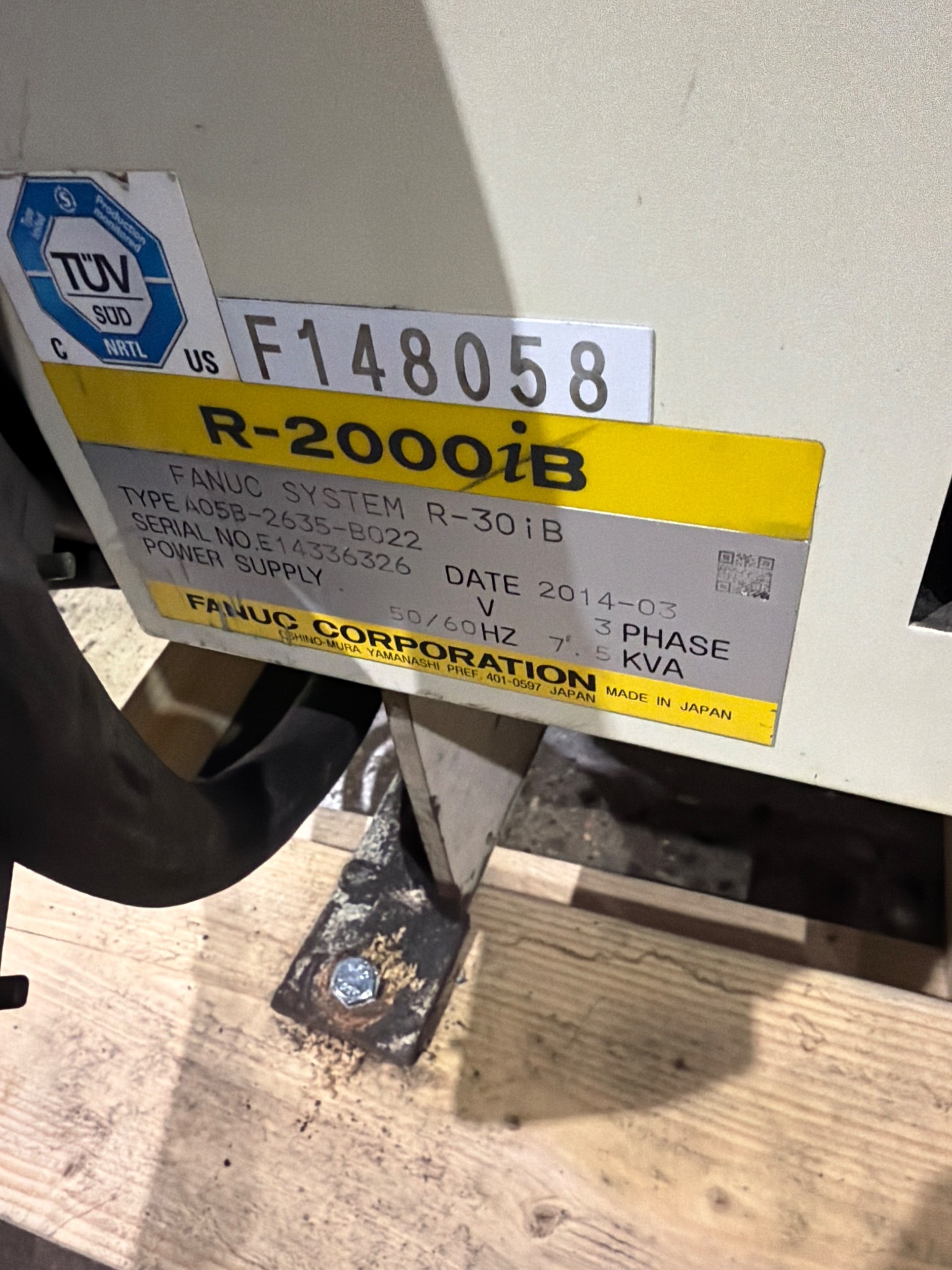 FANUC R-2000iB/210F Complete w/ R-30iB Controls USED 10
