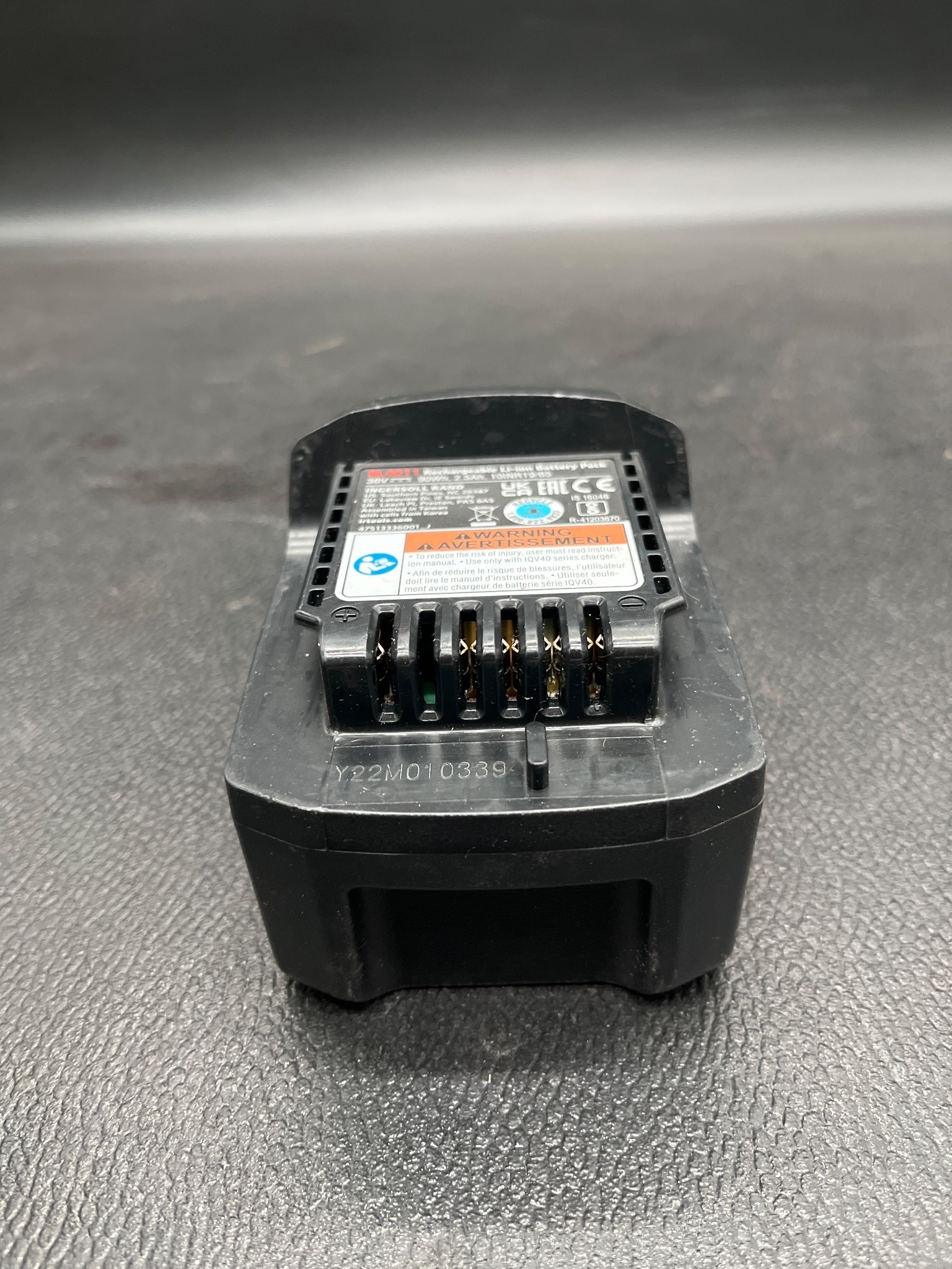 INGERSOLL RAND BL4011 Rechargeable Li-Ion Battery Pack USED 2