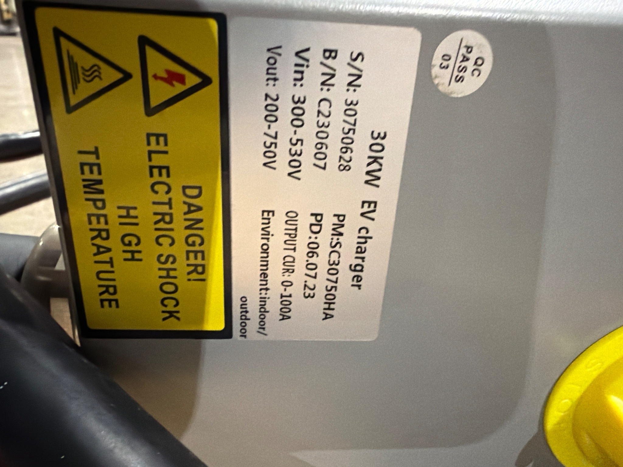 UNKNOWN C230607 30KW EV Charger USED 2