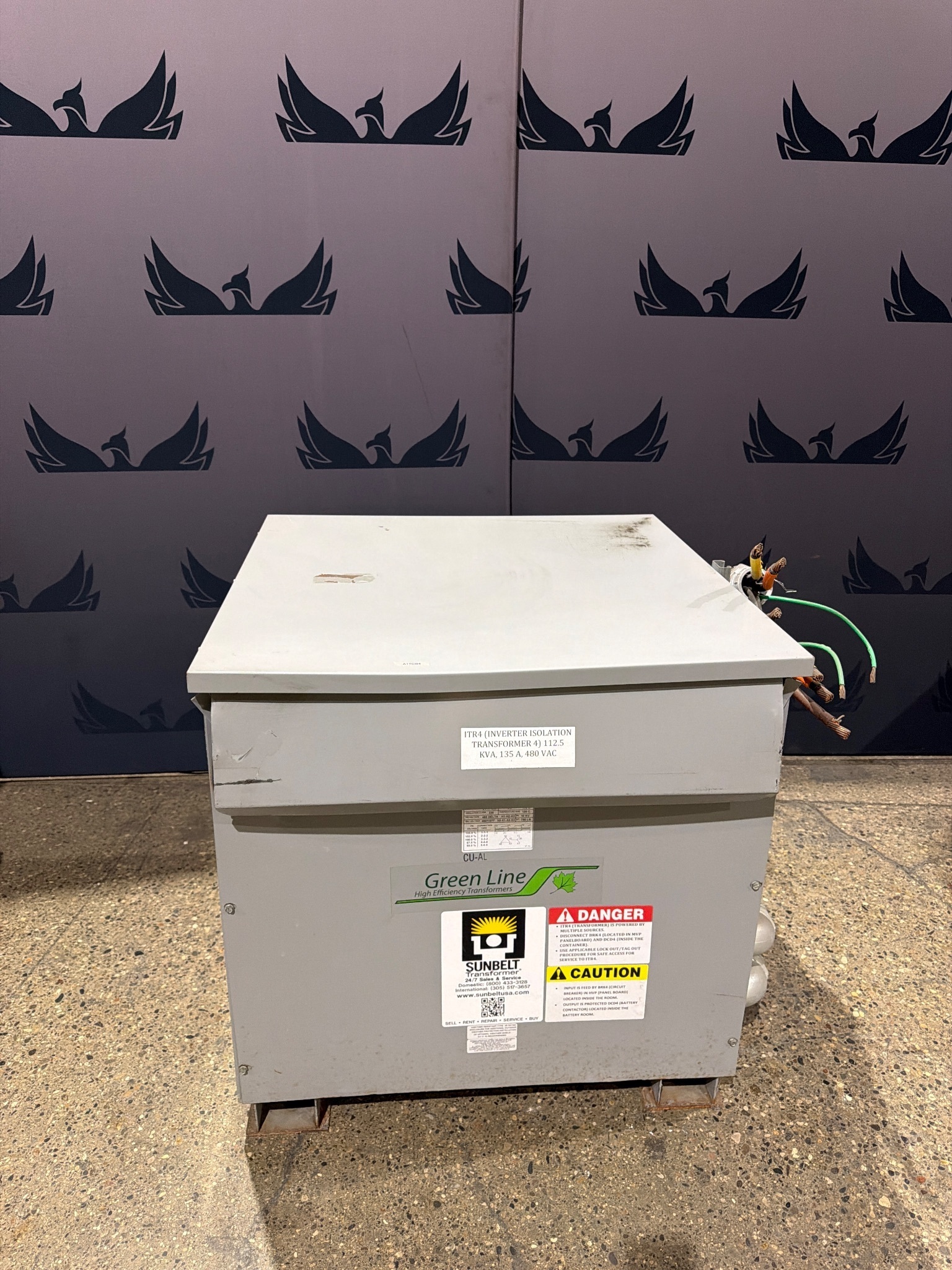 SUNBELT BA112H-P/E3R/Z 112.5 KVA 3-Phase Isolation Transformer USED 0