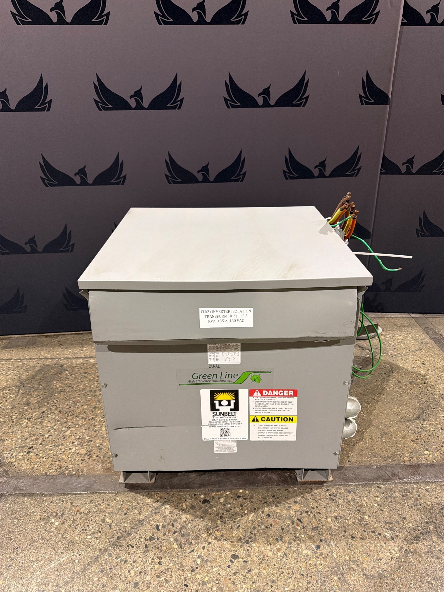SUNBELT BA112H-P/E3R/Z 112.5 KVA 3-Phase Isolation Transformer USED 0