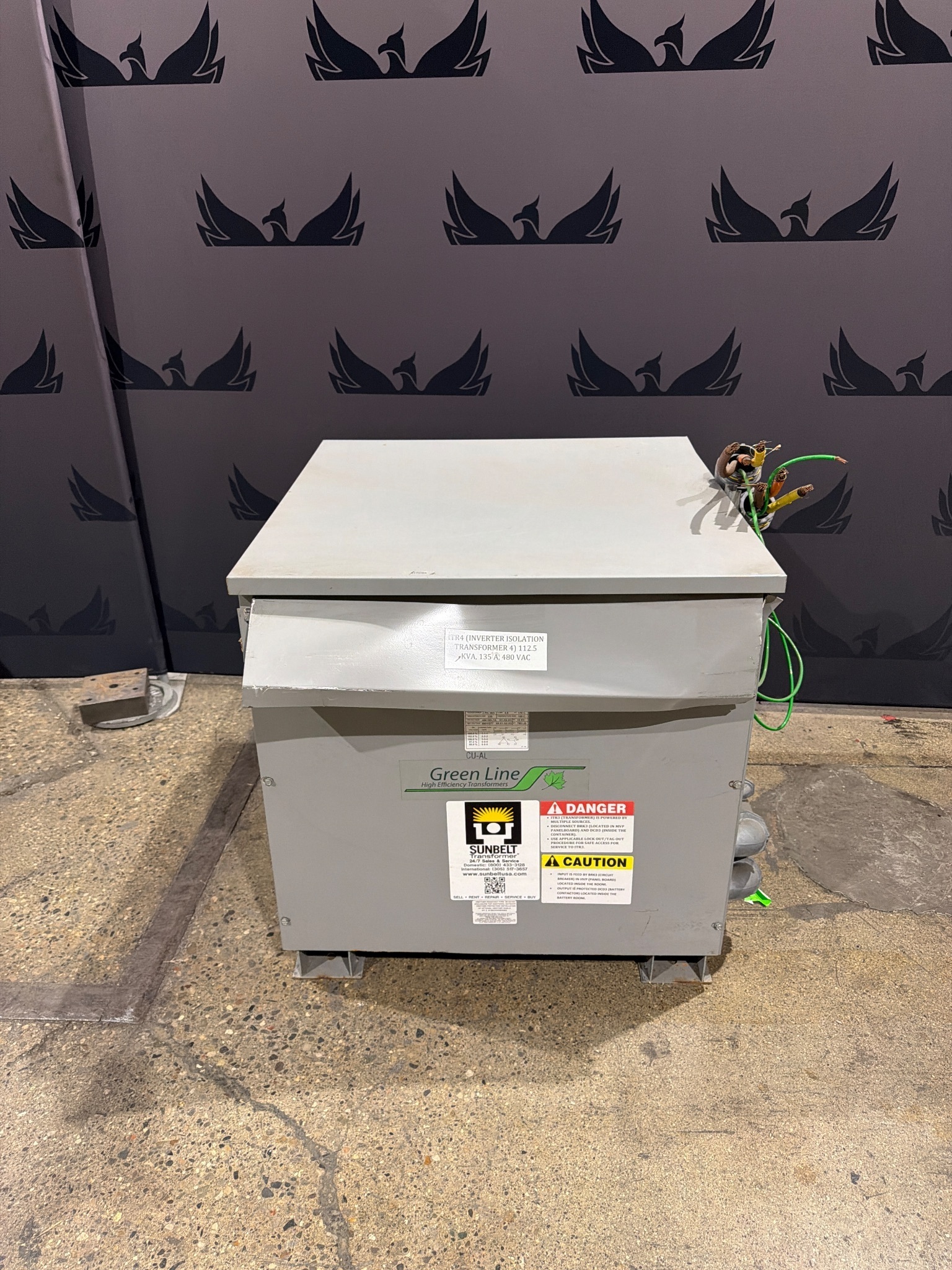 SUNBELT BA112H-P/E3R/Z 112.5 KVA 3-Phase Isolation Transformer USED 0