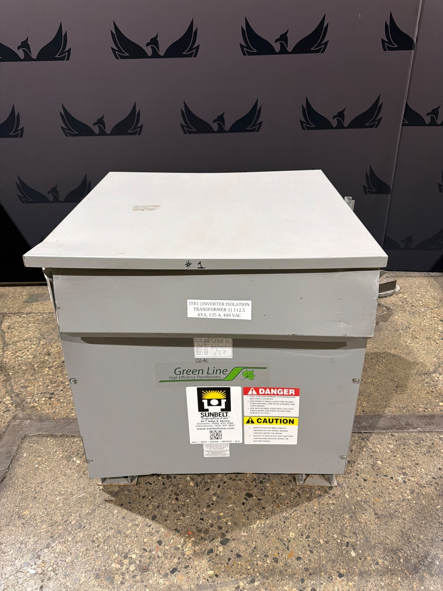 SUNBELT BA112H-P/E3R/Z 112.5 KVA 3-Phase Isolation Transformer USED 0