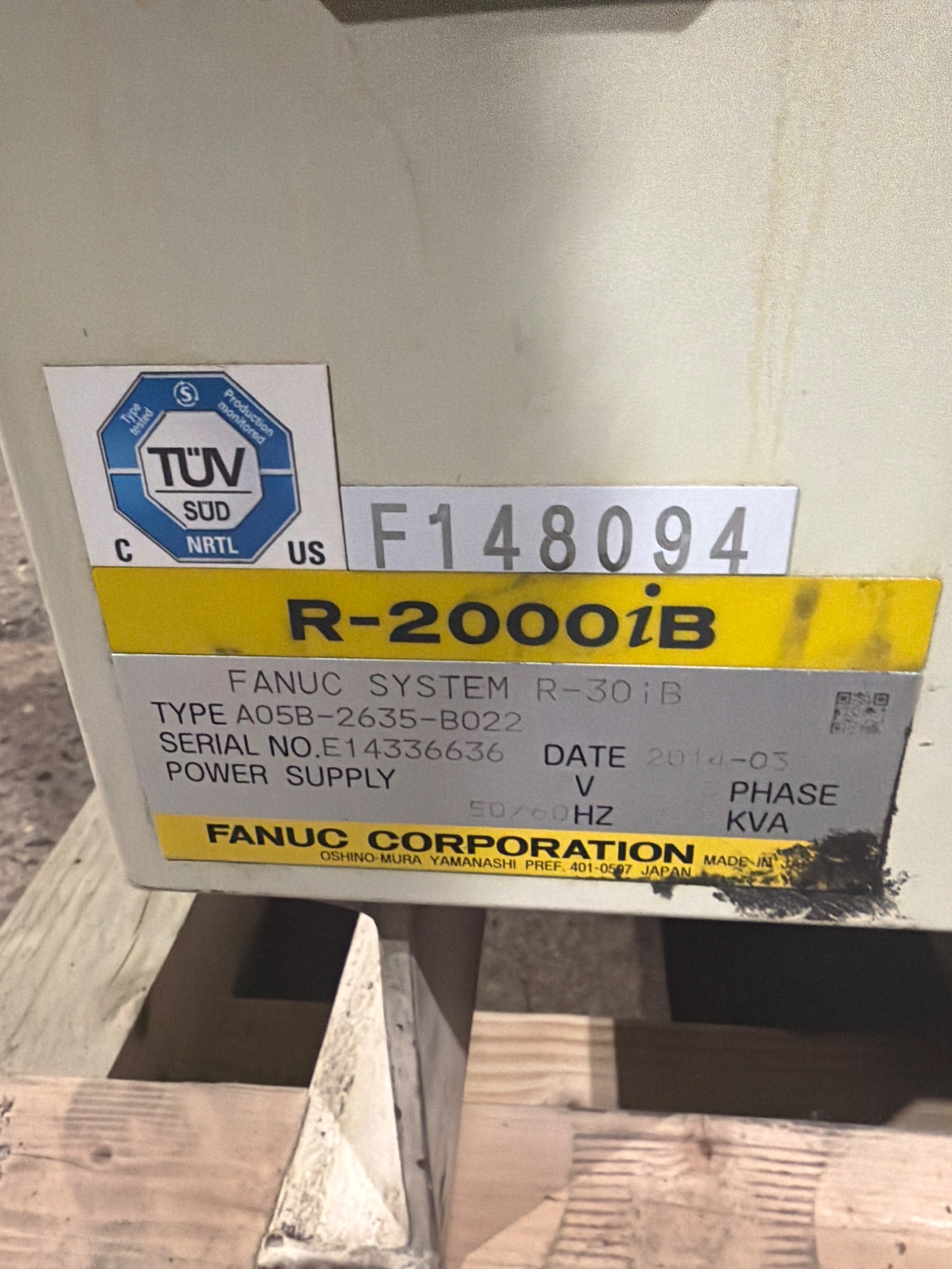 FANUC R-2000iB/210F Complete w/ R-30iB Controls USED 1